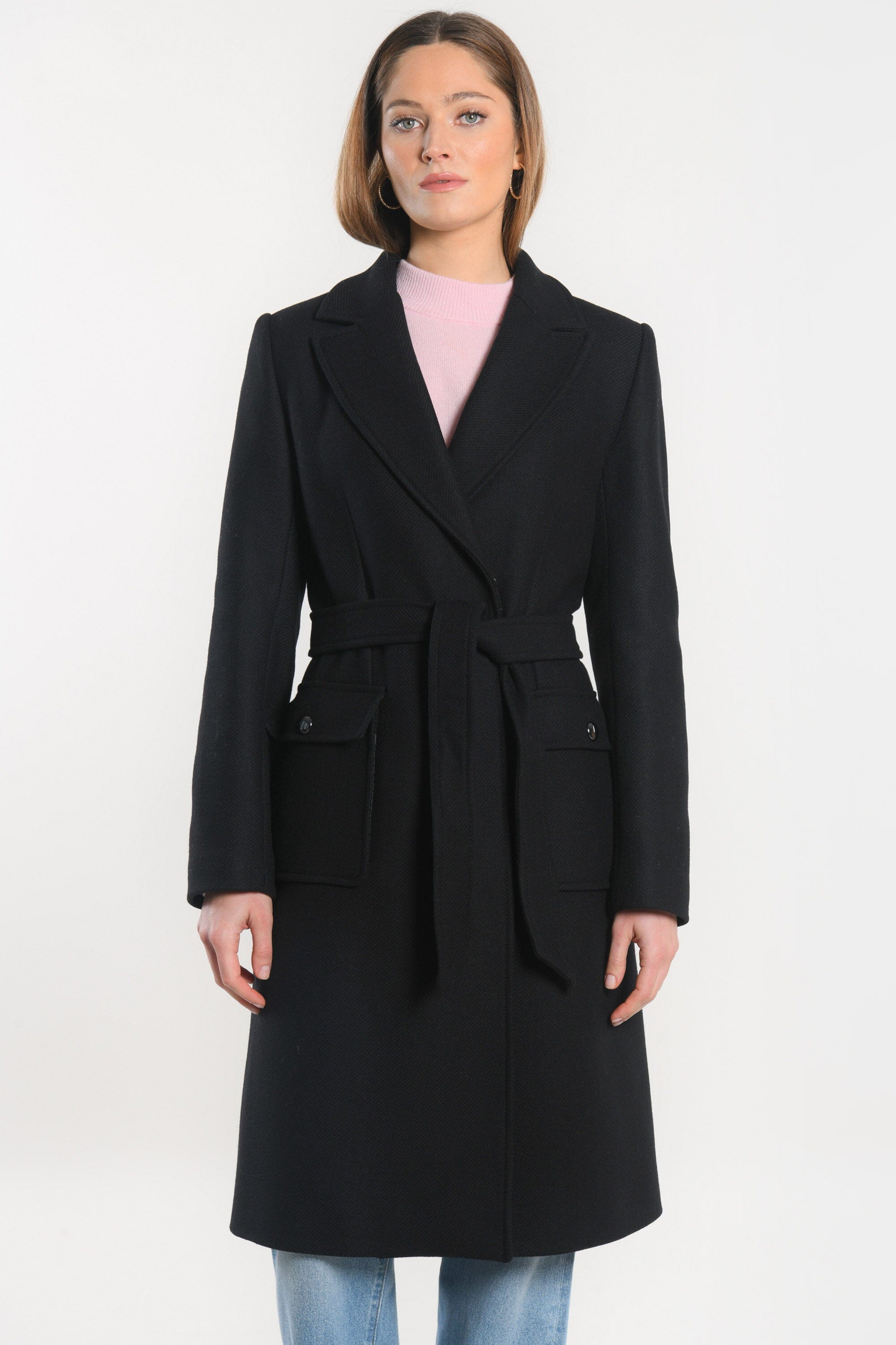 MANTEAU LONG - NAEL - NOIR MANTEAU KOOKAI Mode Kookai