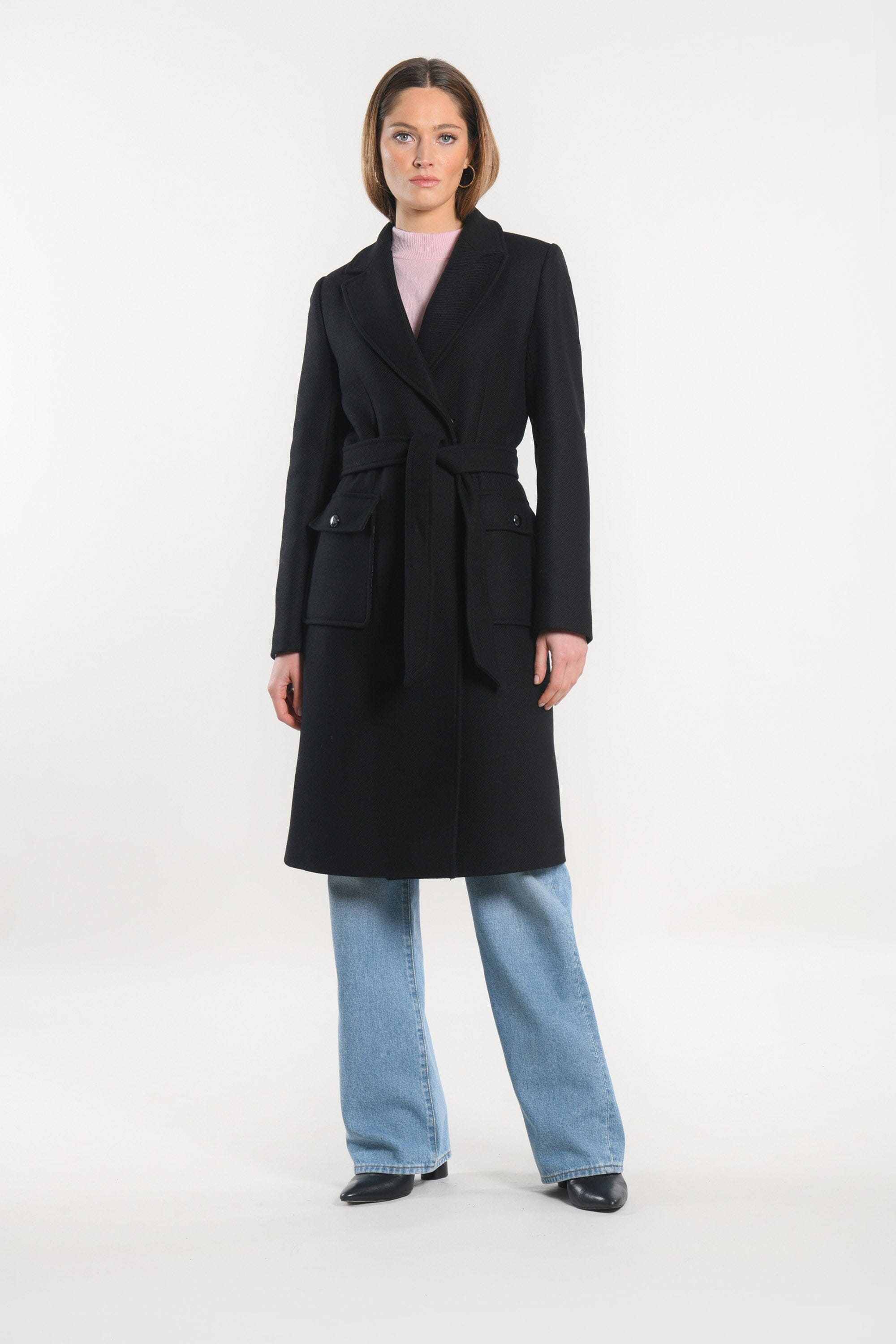 MANTEAU LONG - NAEL - NOIR MANTEAU KOOKAI Mode Kookai