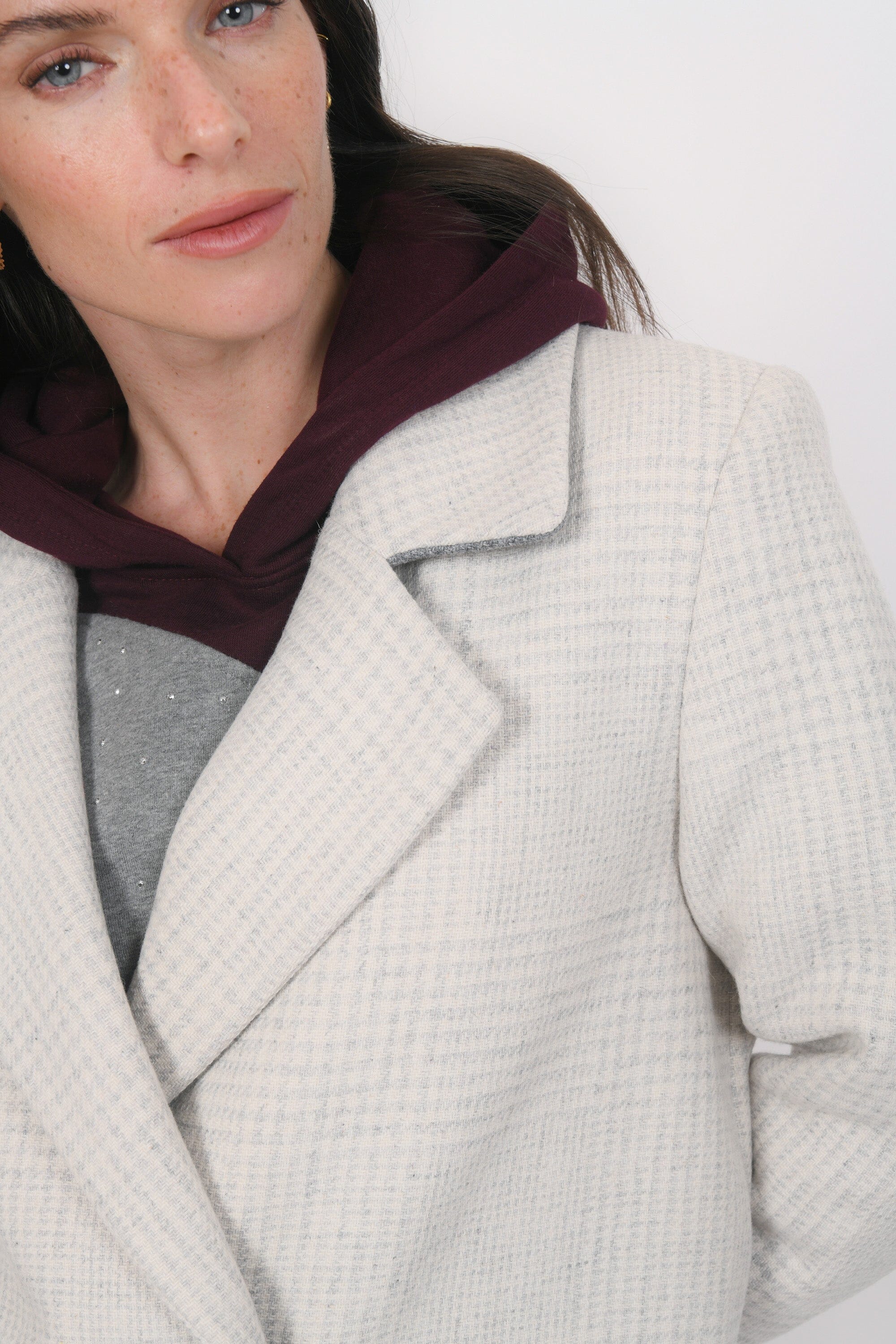 MANTEAU - NINA - ECRU GROSSES PIECES KOOKAI Mode Kookai