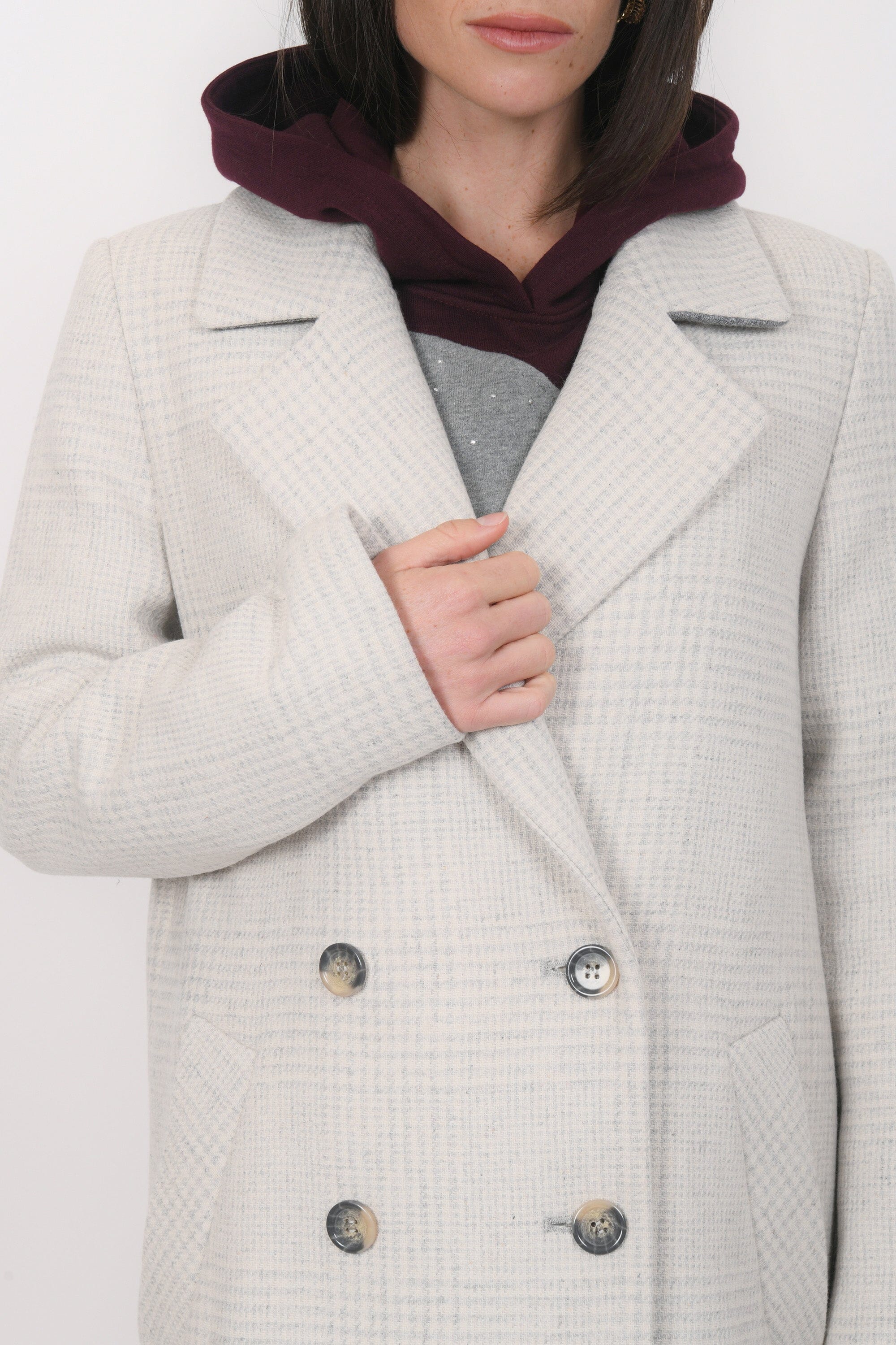 MANTEAU - NINA - ECRU GROSSES PIECES KOOKAI Mode Kookai