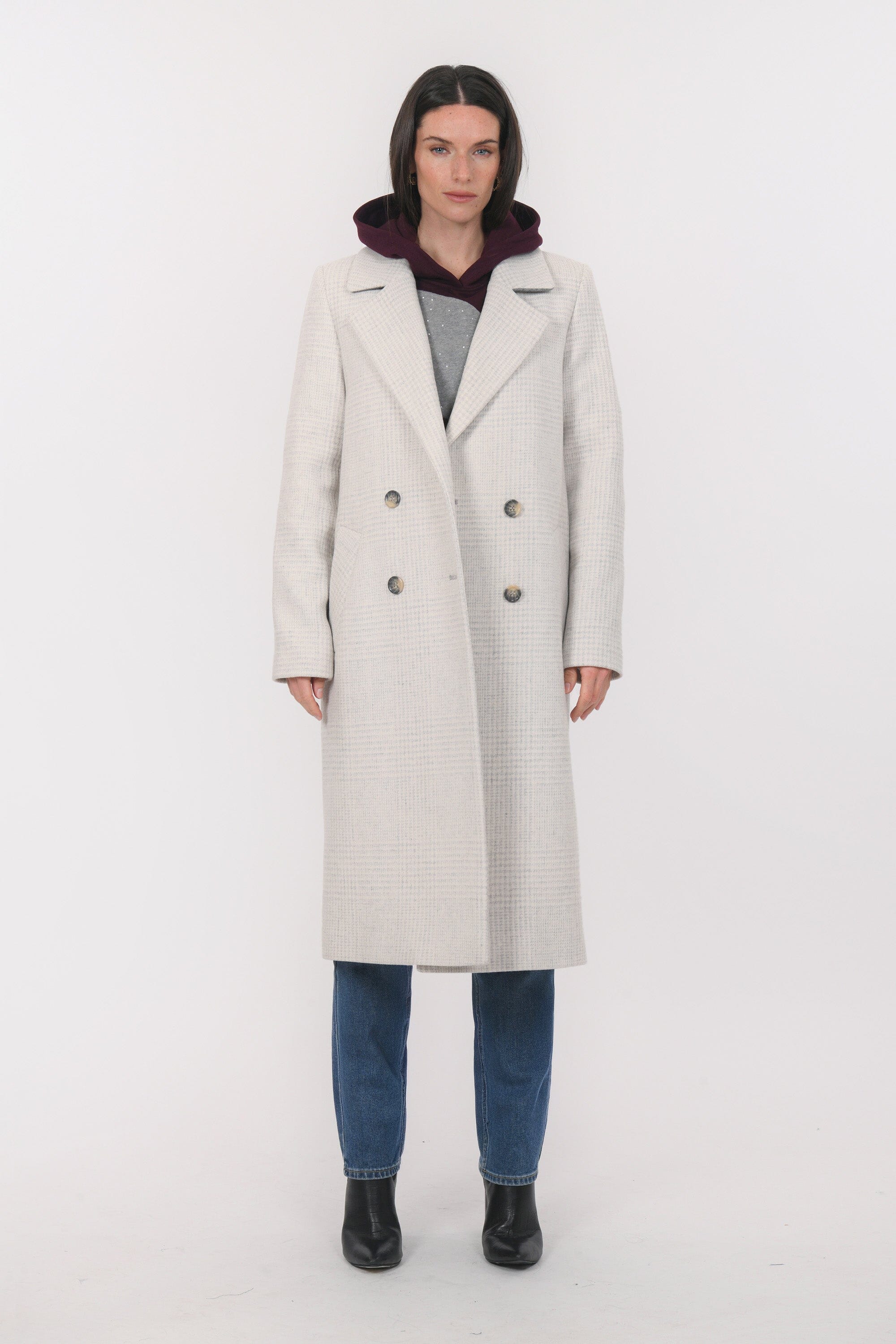 MANTEAU - NINA - ECRU GROSSES PIECES KOOKAI Mode Kookai