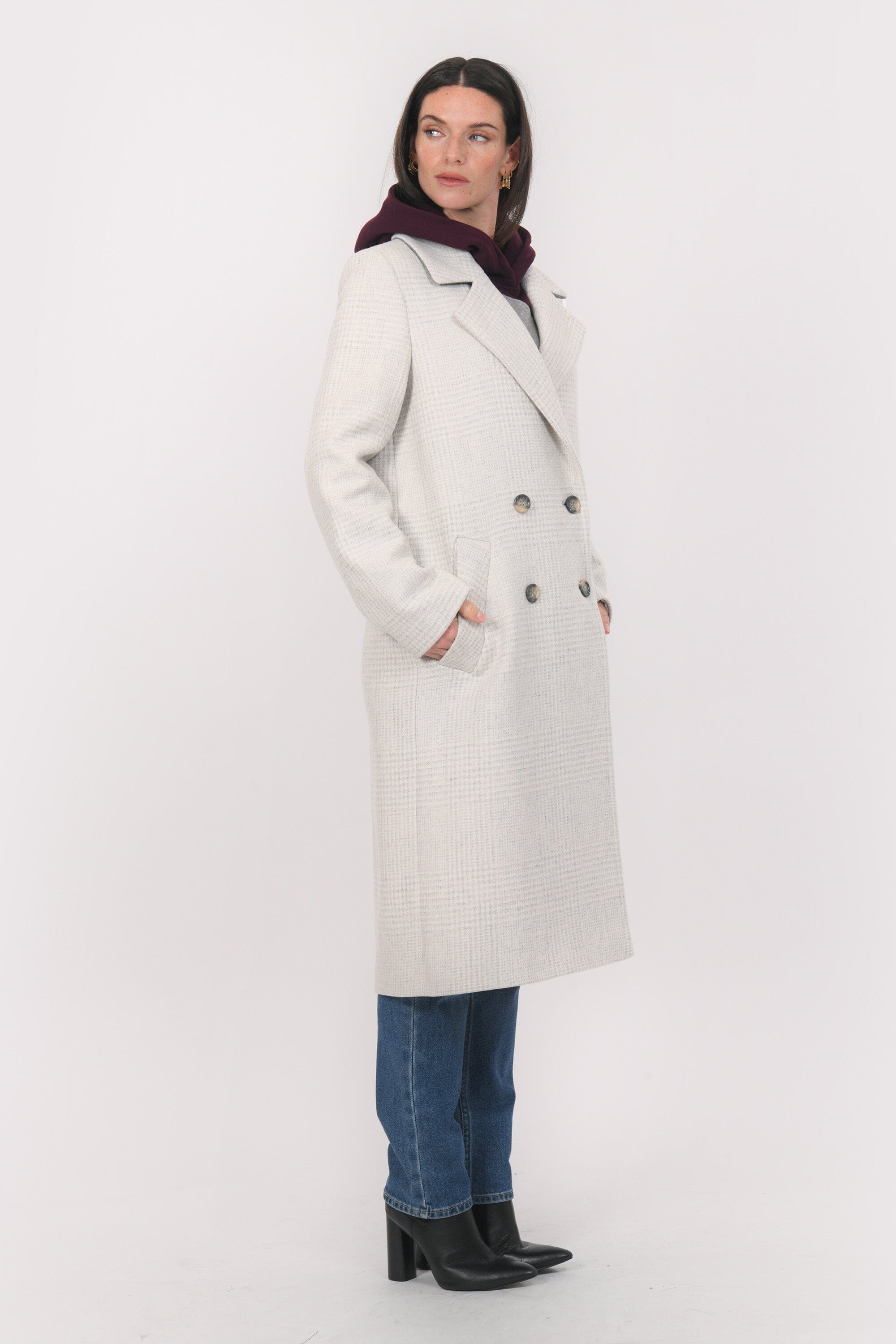 MANTEAU - NINA - ECRU GROSSES PIECES KOOKAI Mode Kookai