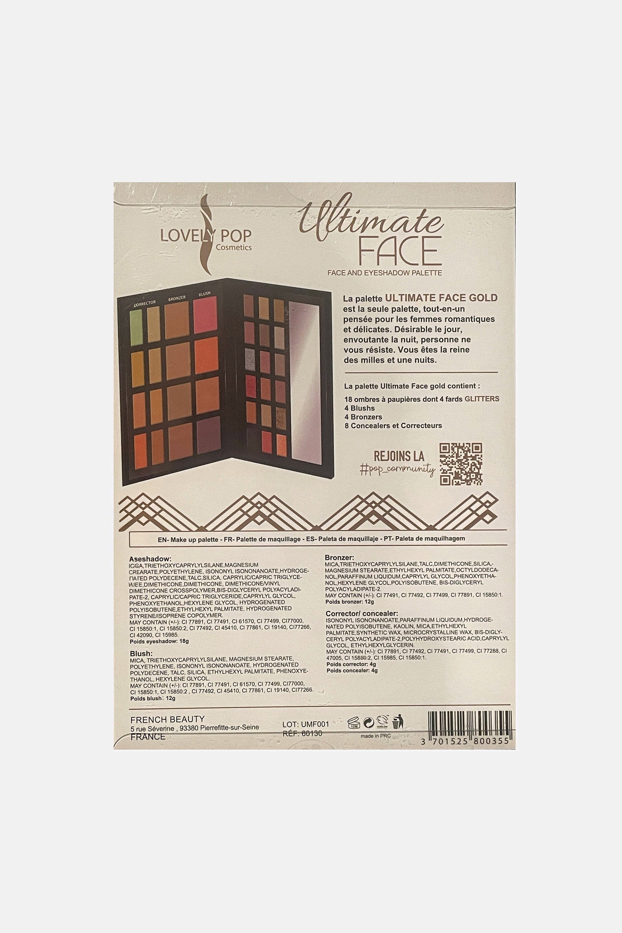 PALETTE MAKE-UP ULTIMATE FACE GOLD ACCESSOIRES KOOKAI Mode Kookai
