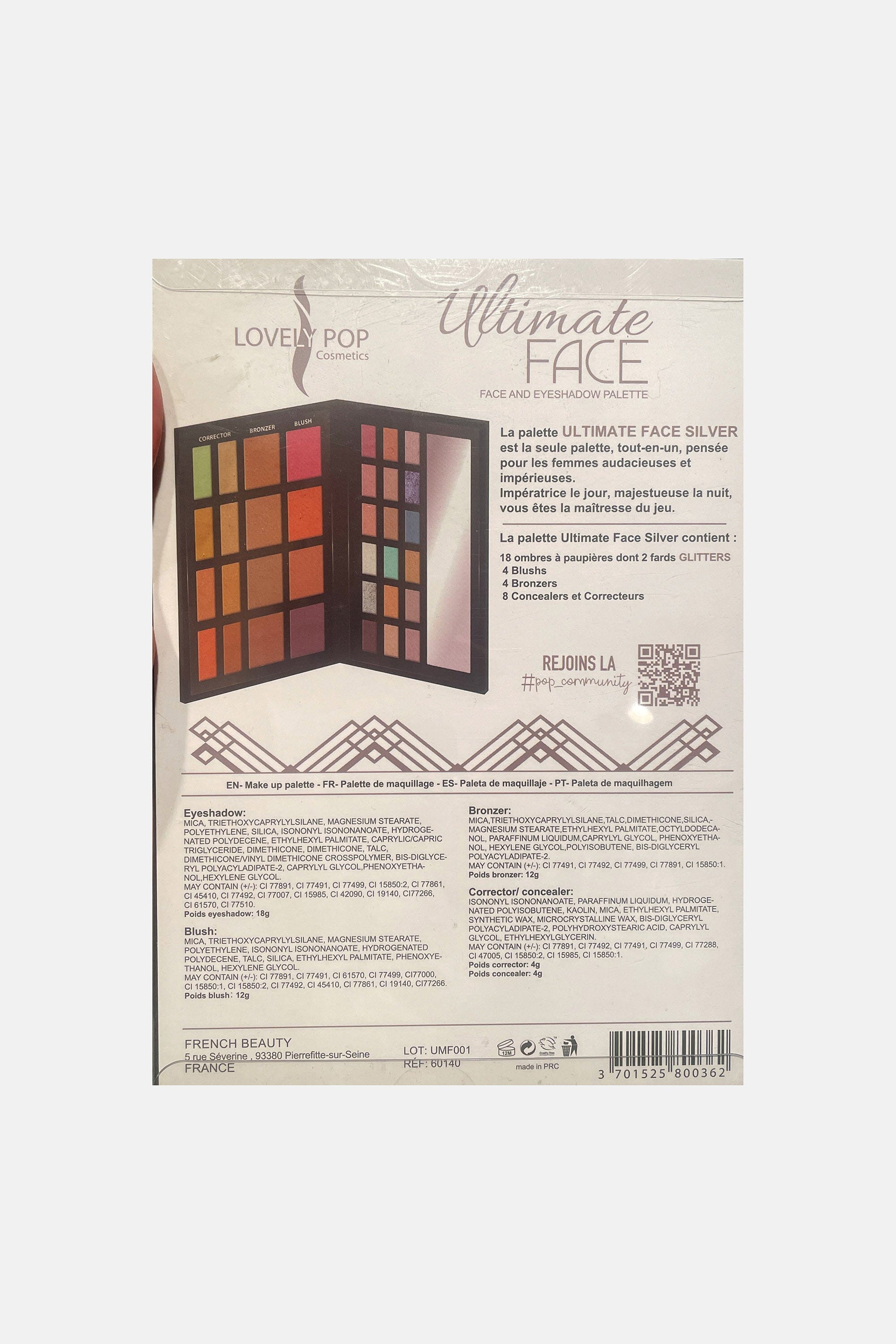 PALETTE MAKE-UP ULTIMATE FACE SILVER ACCESSOIRES KOOKAI Mode Kookai