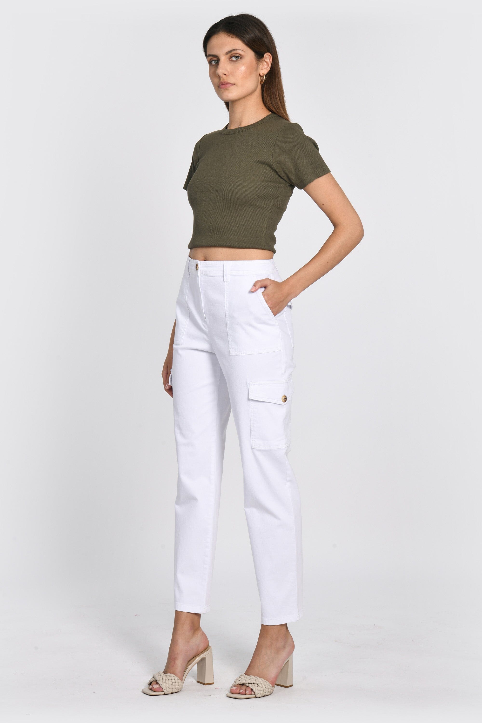 PANTALON CARGO TERRY BLANC PANTALON SPORTWEAR KOOKAI Mode Kookai