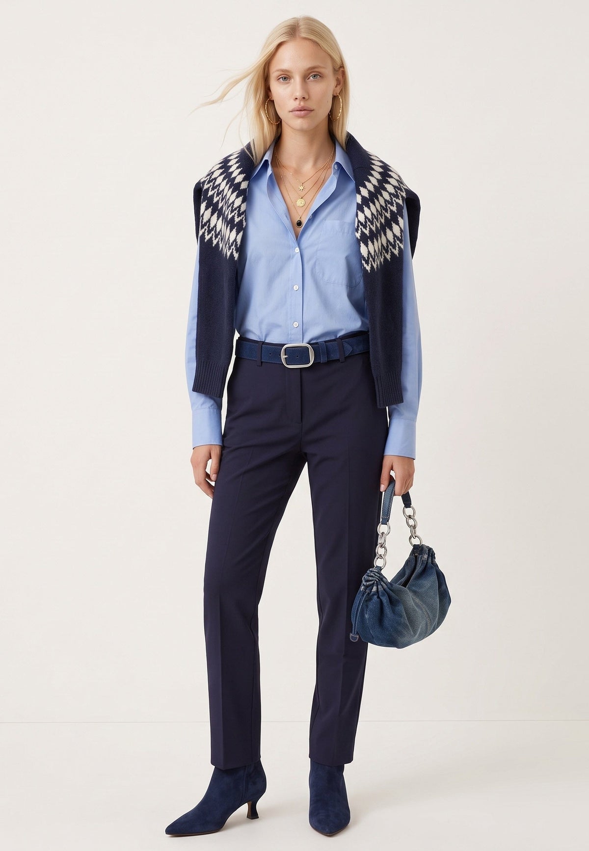 PANTALON CIGARETTE - DUFFY - NAVY PANTALON NEW KOOKAI Mode Kookai