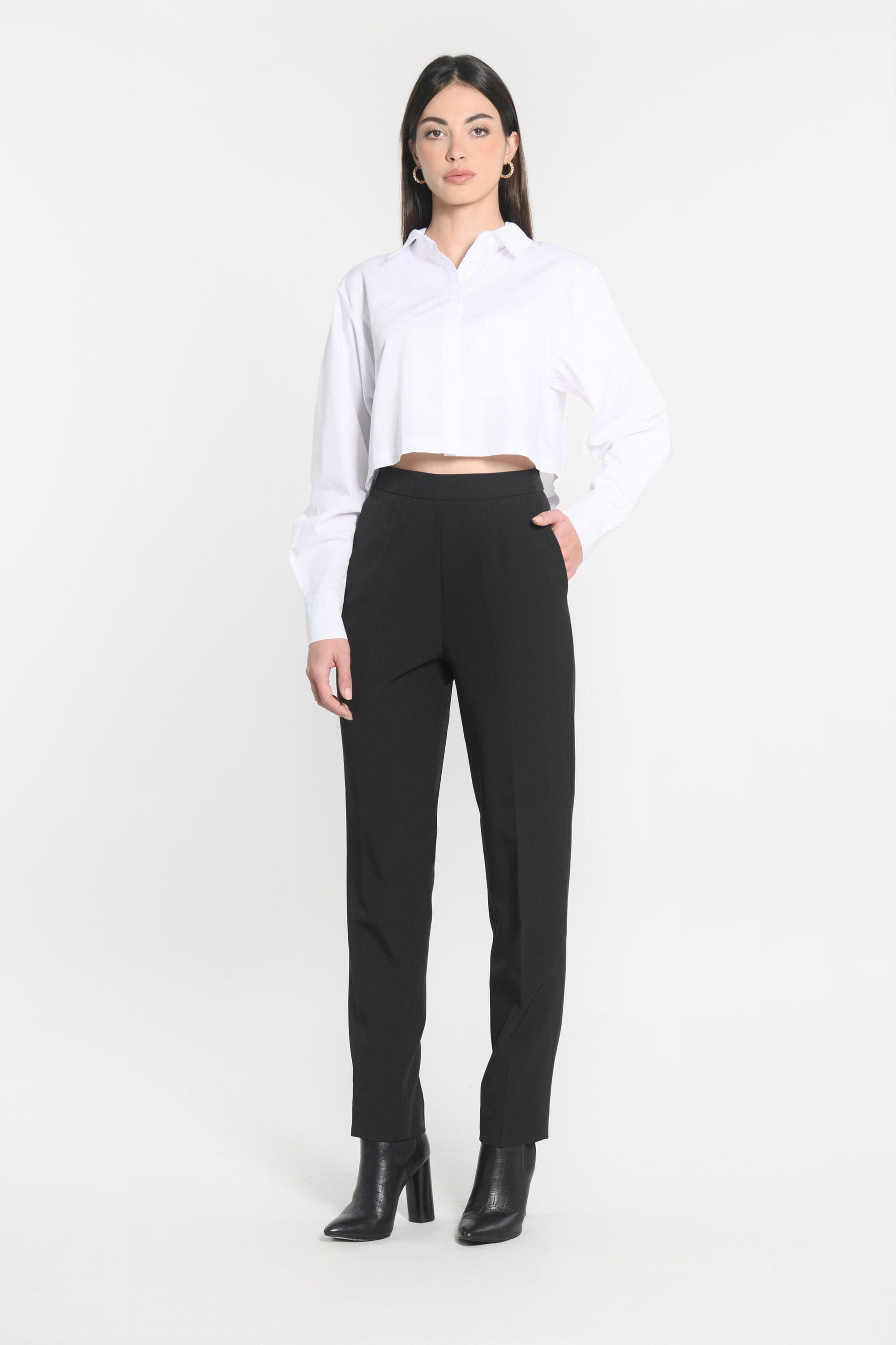 PANTALON CIGARETTE MATHILDA NOIR PANTALON KOOKAI Mode Kookai