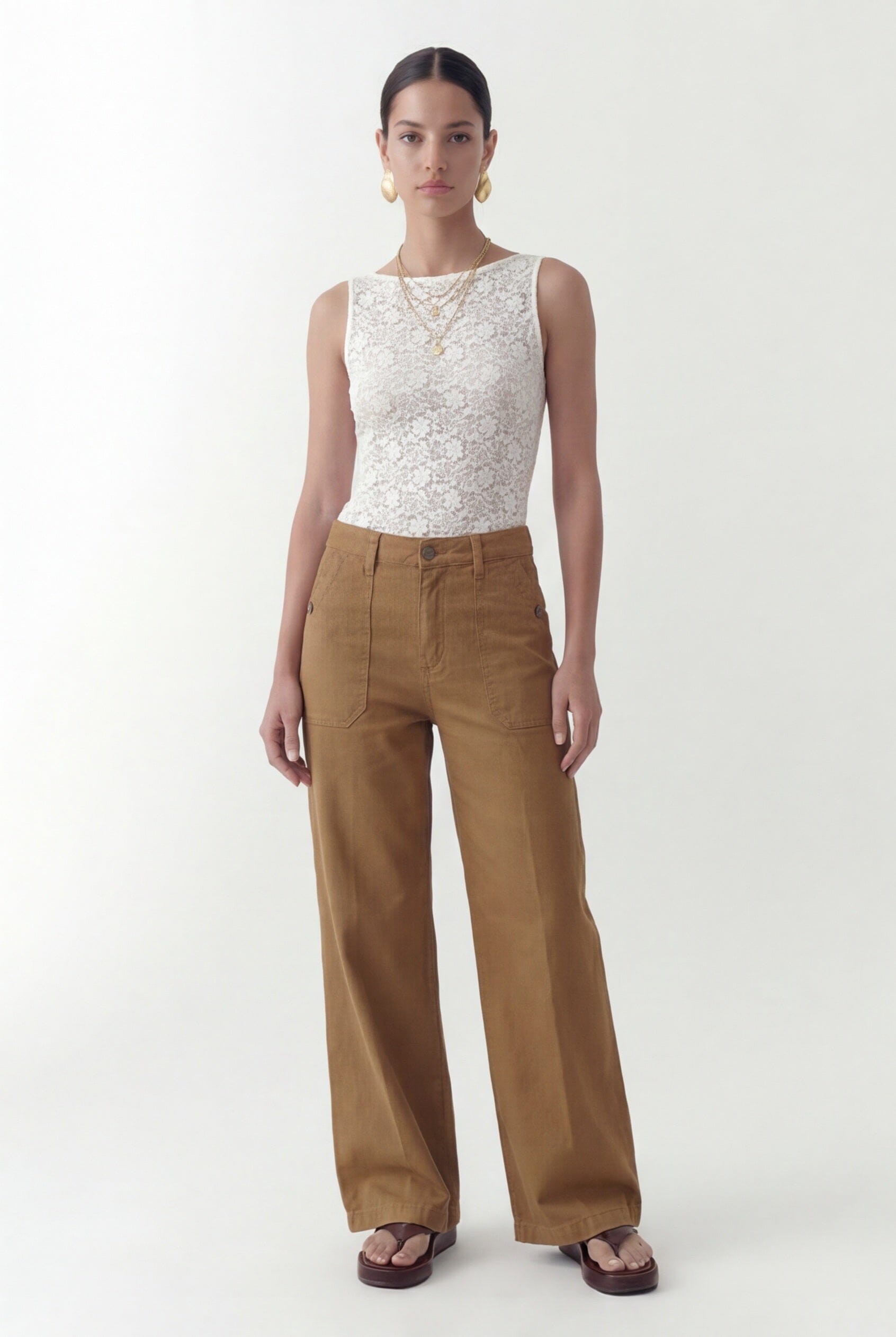 PANTALON - COCONUT - CAMEL PANTALON SPORTWEAR NEW KOOKAI Mode Kookai