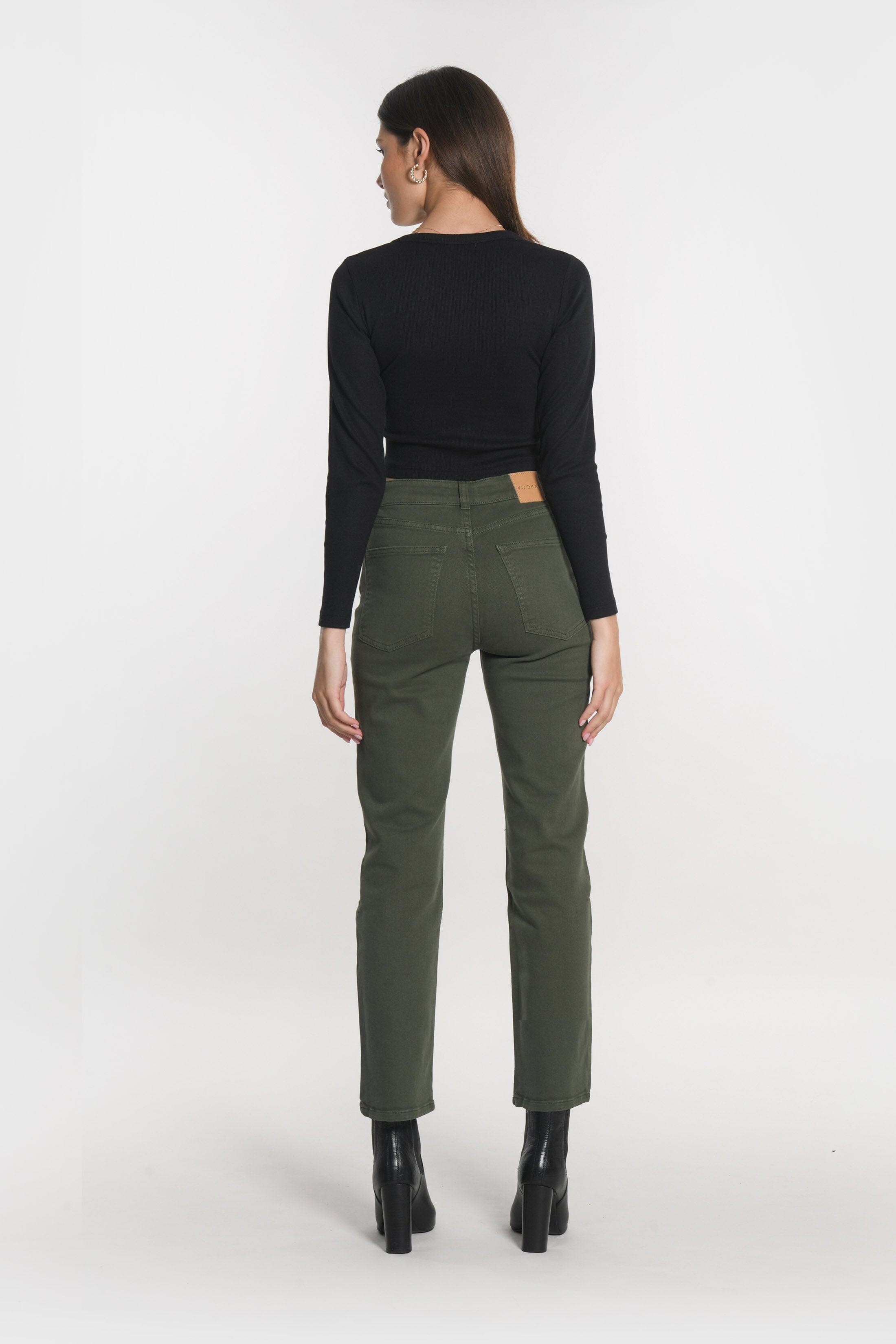 PANTALON CROPPED SPORTWEAR BRENDA KAKI PANTALON SPORTWEAR NEW KOOKAI Mode Kookai