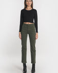 PANTALON CROPPED SPORTWEAR BRENDA KAKI PANTALON SPORTWEAR NEW KOOKAI Mode Kookai