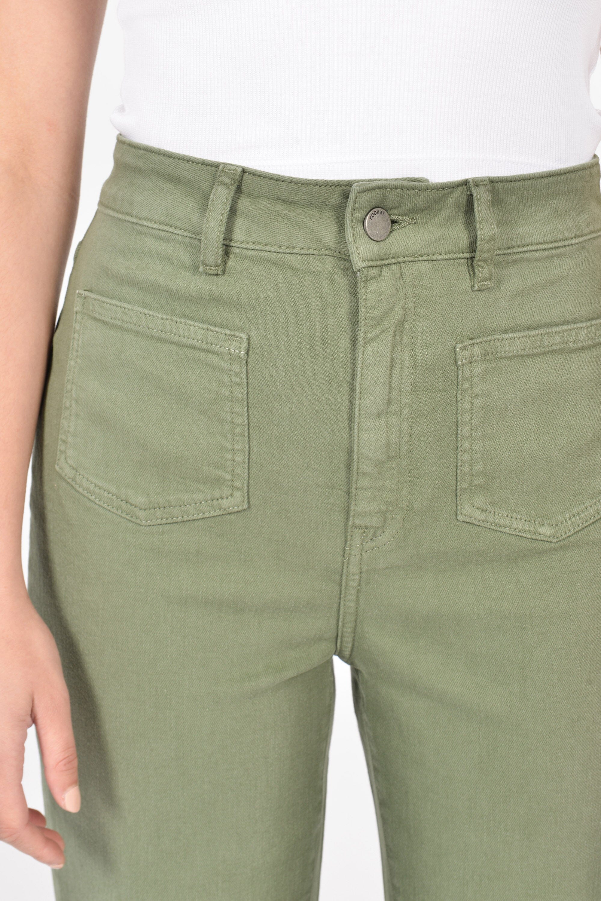 PANTALON FLARE ARIANE KAKI PANTALON SPORTWEAR KOOKAI Mode Kookai
