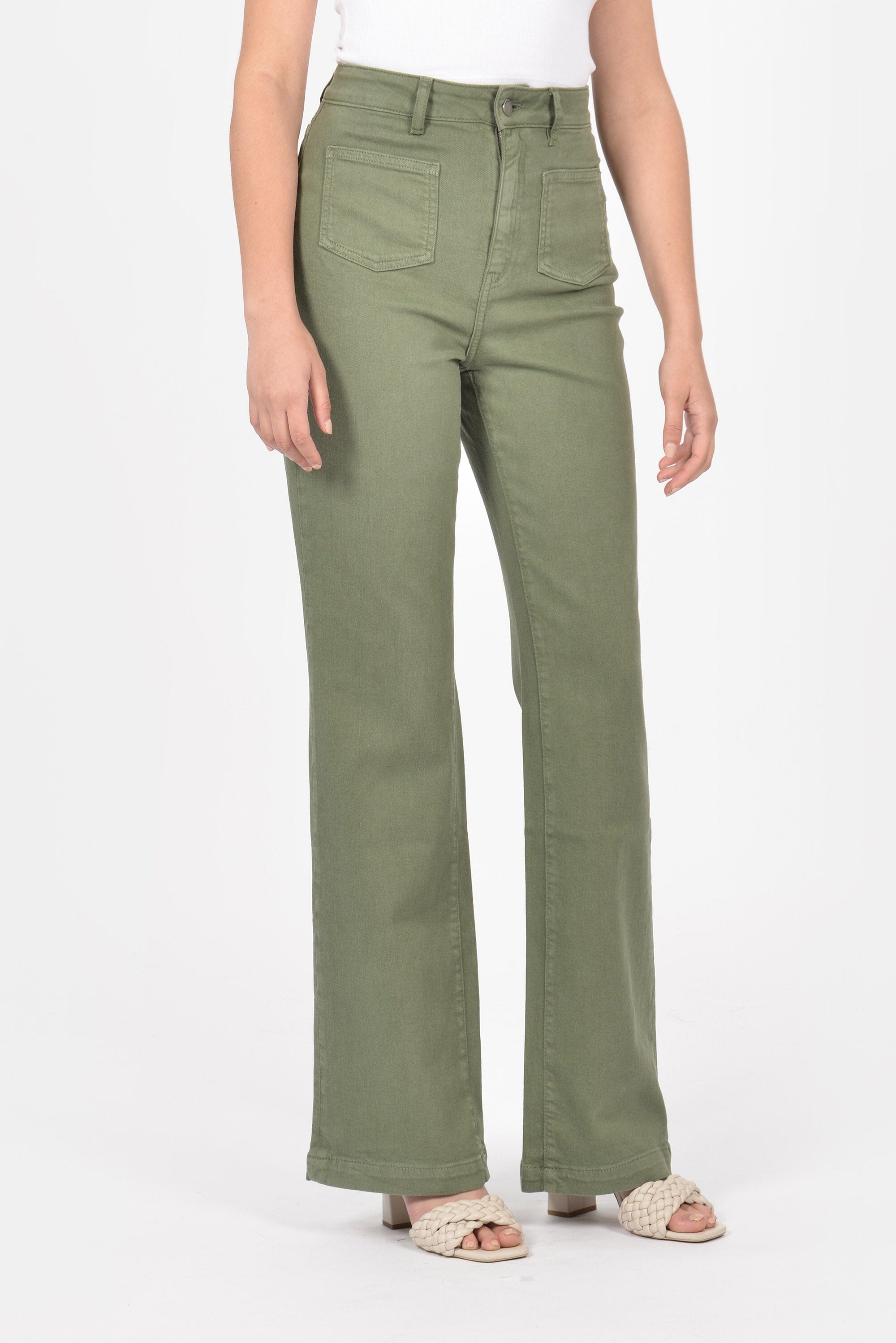 PANTALON FLARE ARIANE KAKI PANTALON SPORTWEAR KOOKAI Mode Kookai