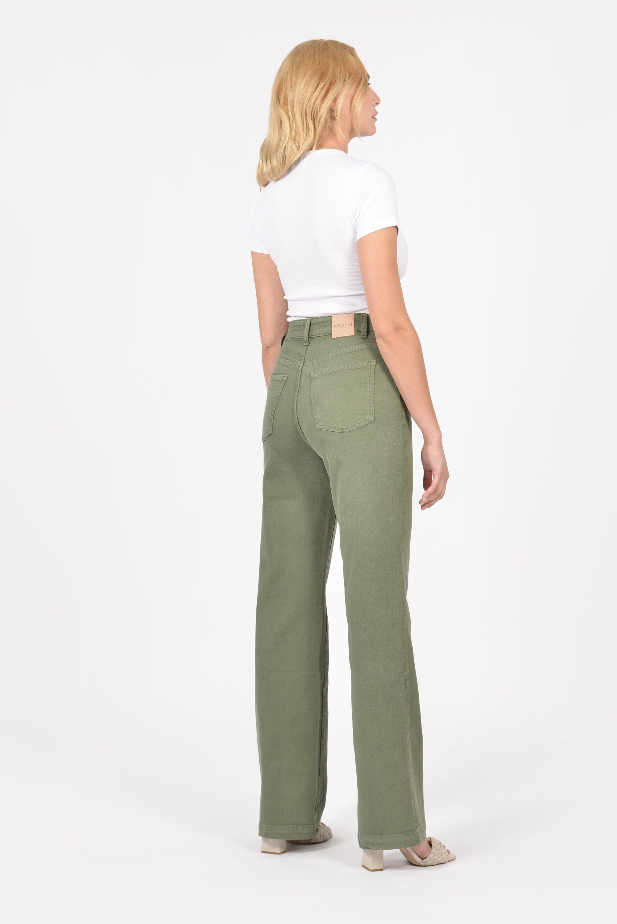 PANTALON FLARE ARIANE KAKI PANTALON SPORTWEAR KOOKAI Mode Kookai