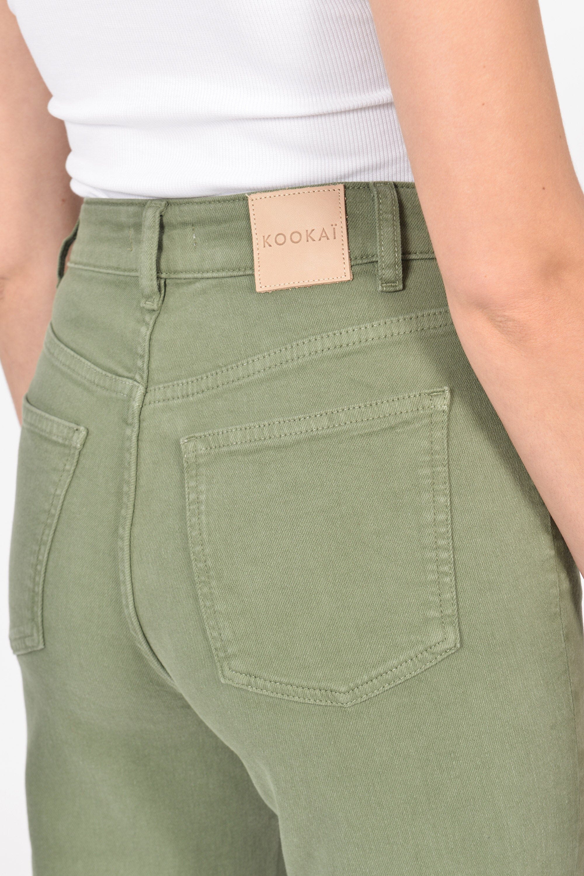 PANTALON FLARE ARIANE KAKI PANTALON SPORTWEAR KOOKAI Mode Kookai