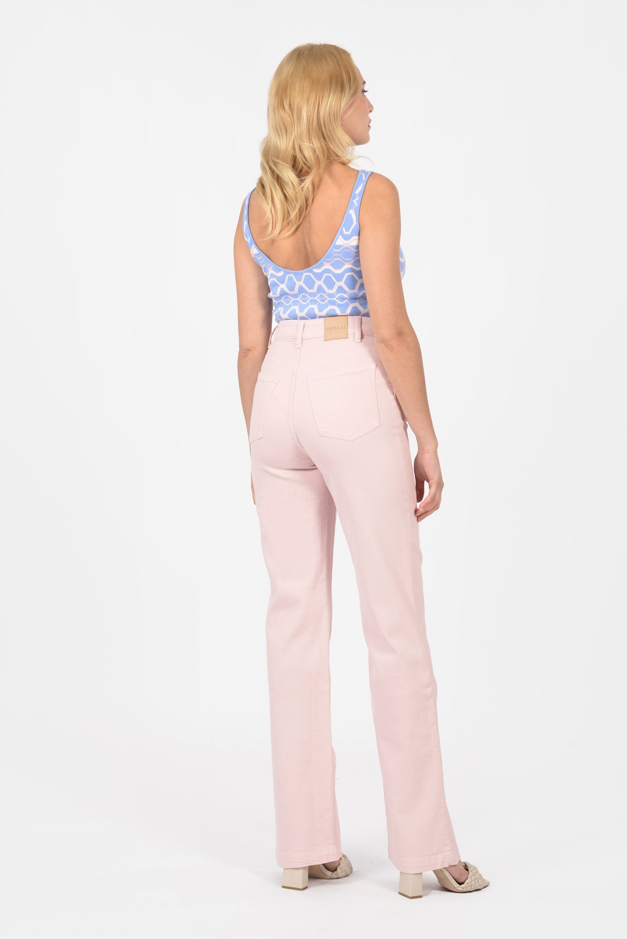 PANTALON FLARE ARIANE POUDRE PANTALON SPORTWEAR KOOKAI Mode Kookai