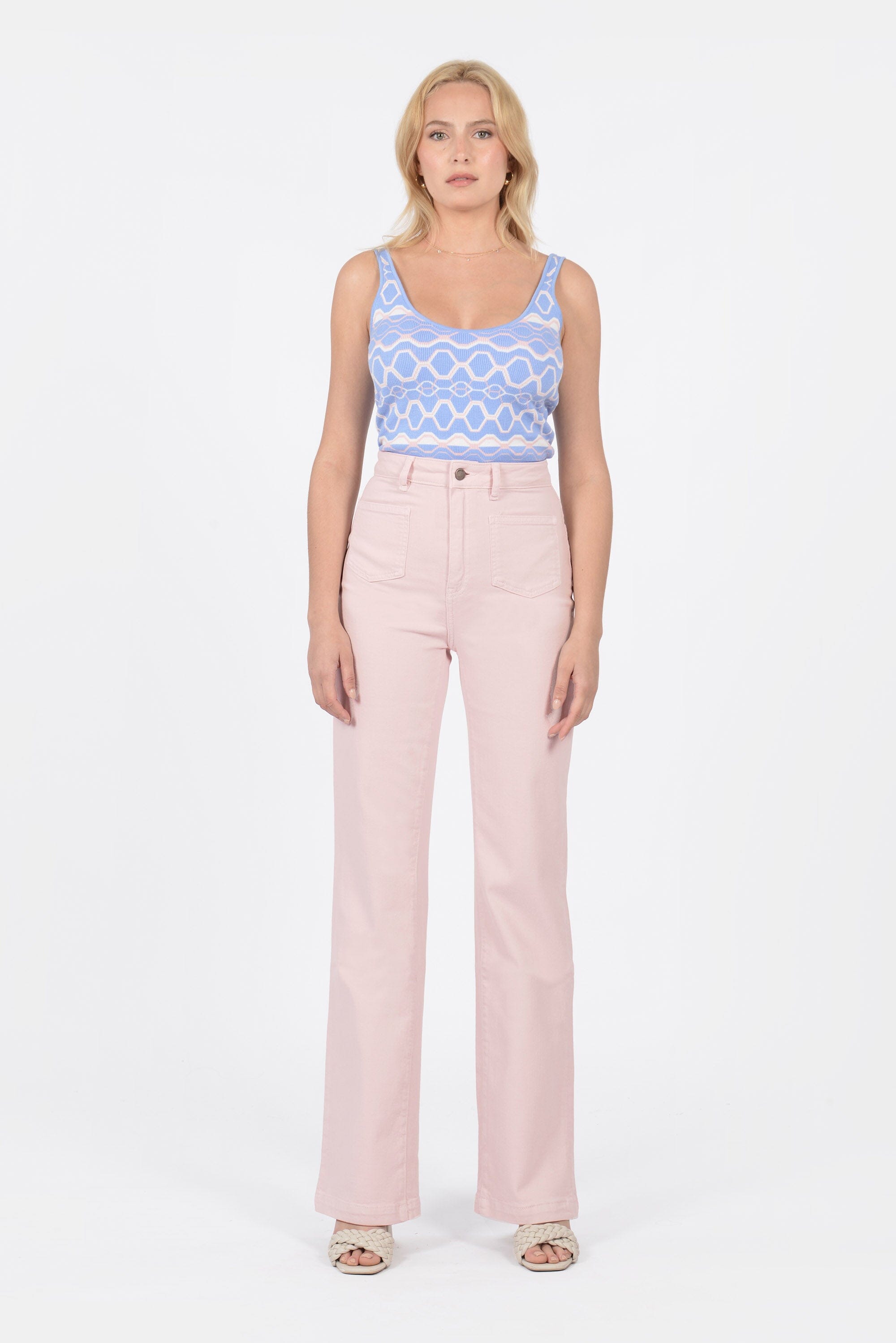 PANTALON FLARE ARIANE POUDRE PANTALON SPORTWEAR KOOKAI Mode Kookai