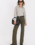 PANTALON FLARE - BARRY - KAKI PANTALON SPORTWEAR NEW KOOKAI Mode Kookai