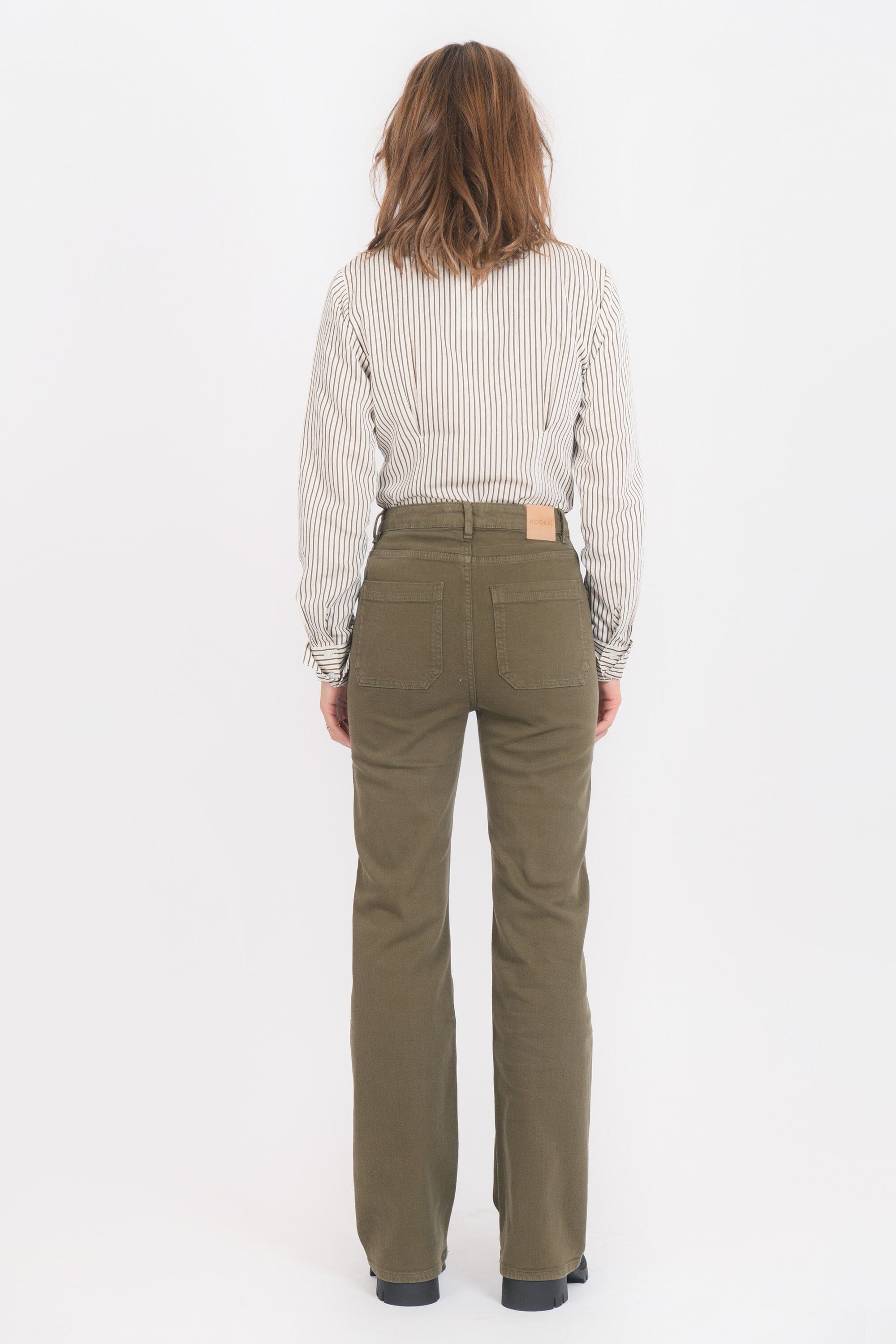 PANTALON FLARE - BARRY - KAKI PANTALON SPORTWEAR NEW KOOKAI Mode Kookai