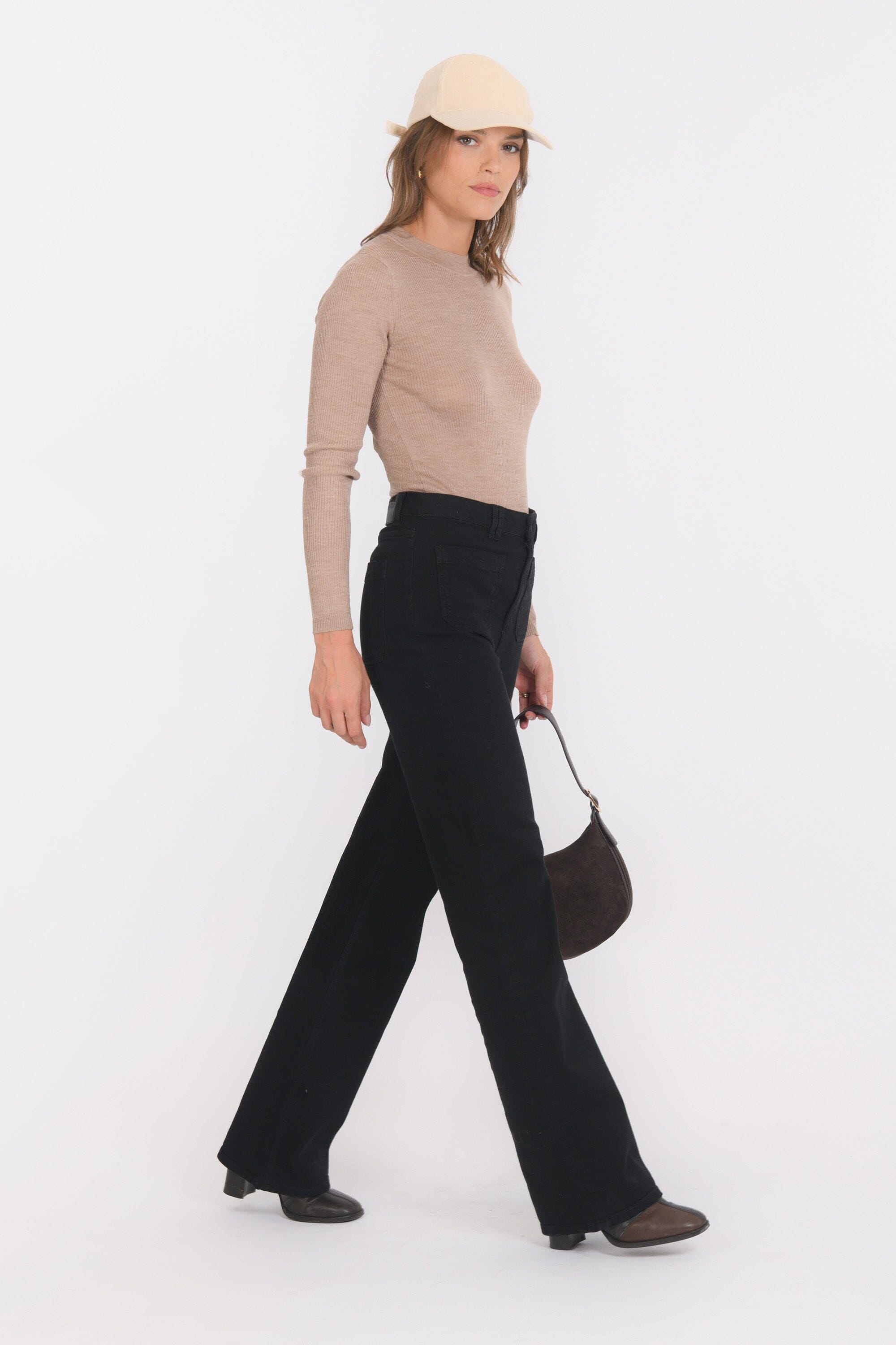 PANTALON FLARE - BARRY - NOIR PANTALON SPORTWEAR NEW KOOKAI Mode Kookai