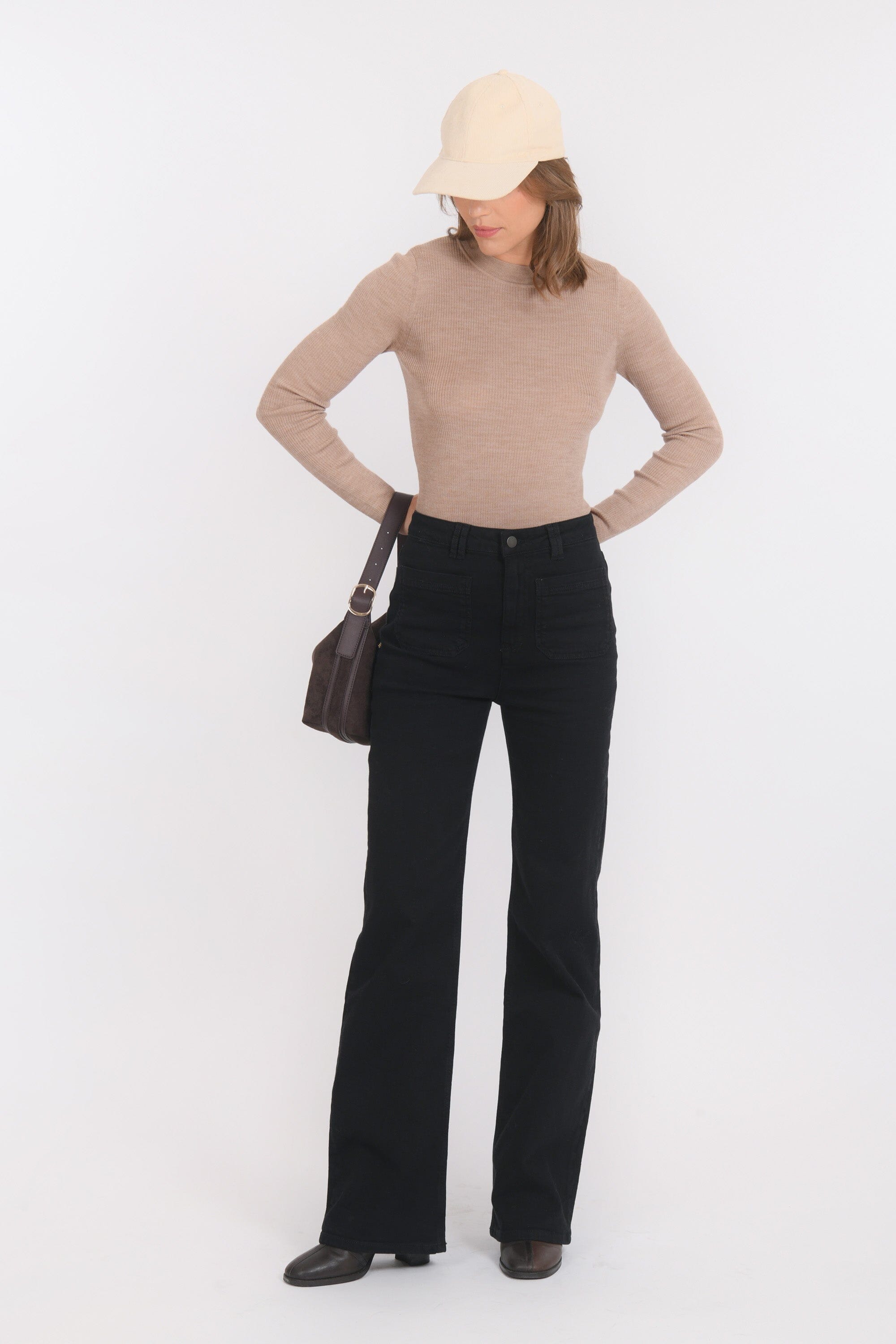 PANTALON FLARE - BARRY - NOIR PANTALON SPORTWEAR NEW KOOKAI Mode Kookai