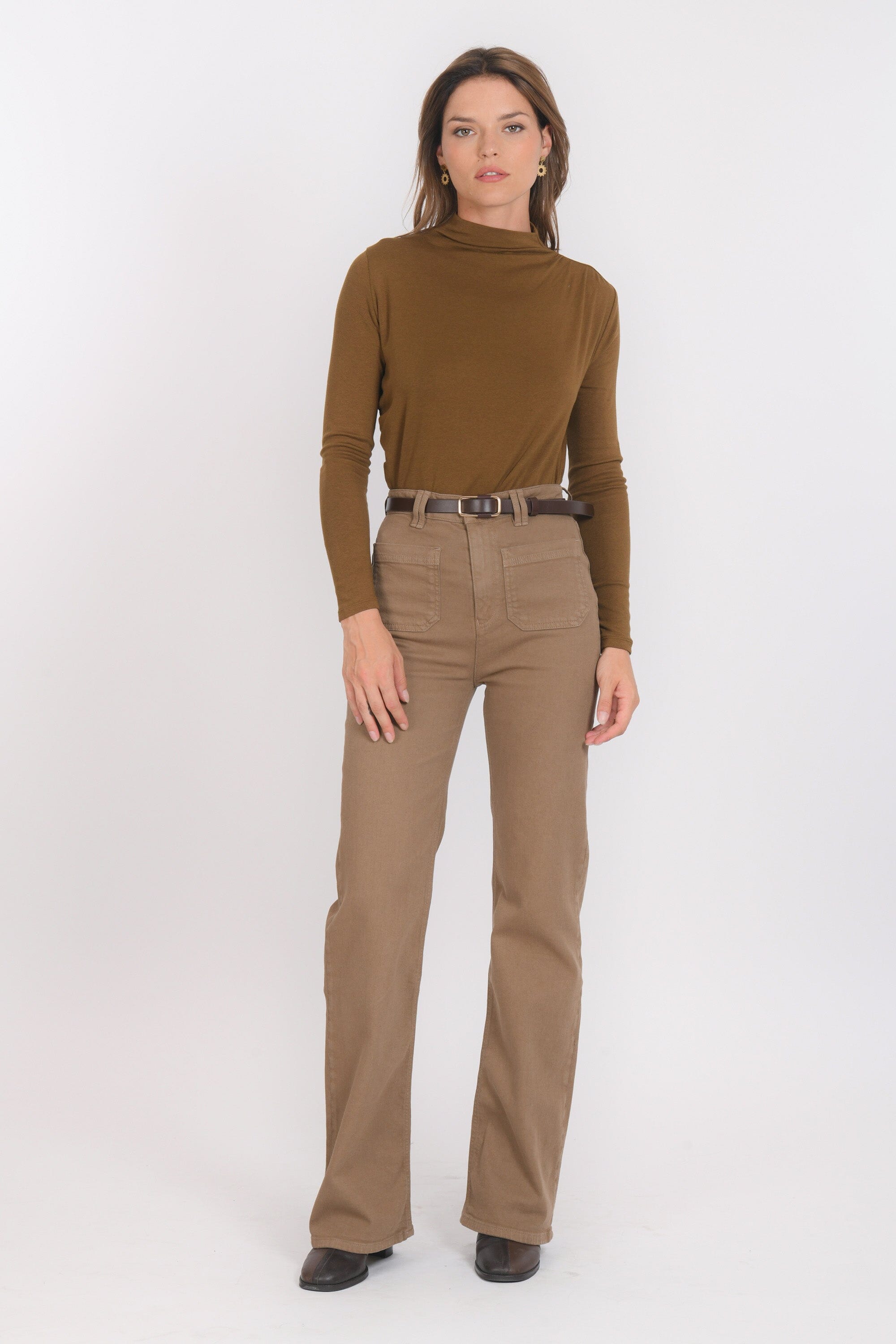 PANTALON FLARE - BARRY - TAUPE PANTALON SPORTWEAR NEW KOOKAI Mode Kookai