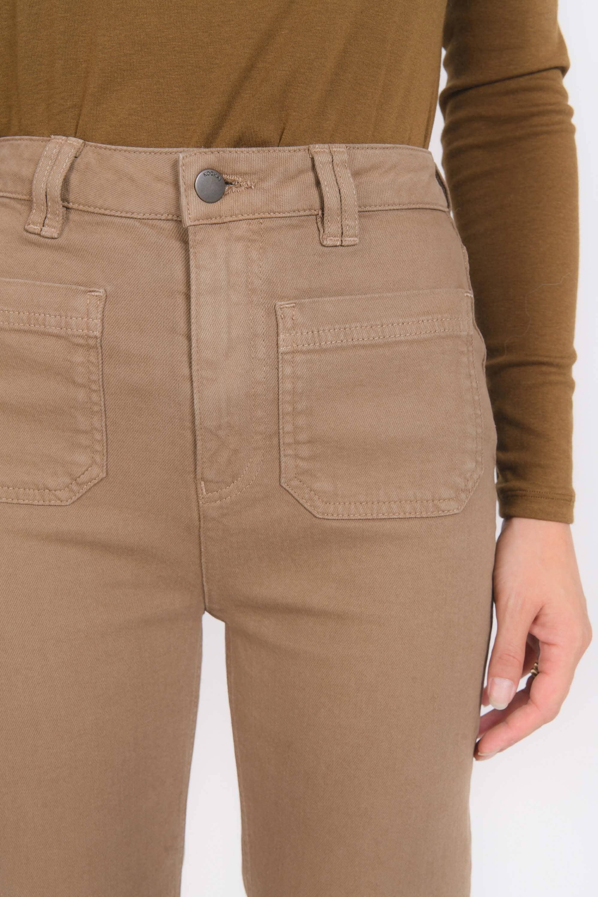 PANTALON FLARE - BARRY - TAUPE PANTALON SPORTWEAR NEW KOOKAI Mode Kookai