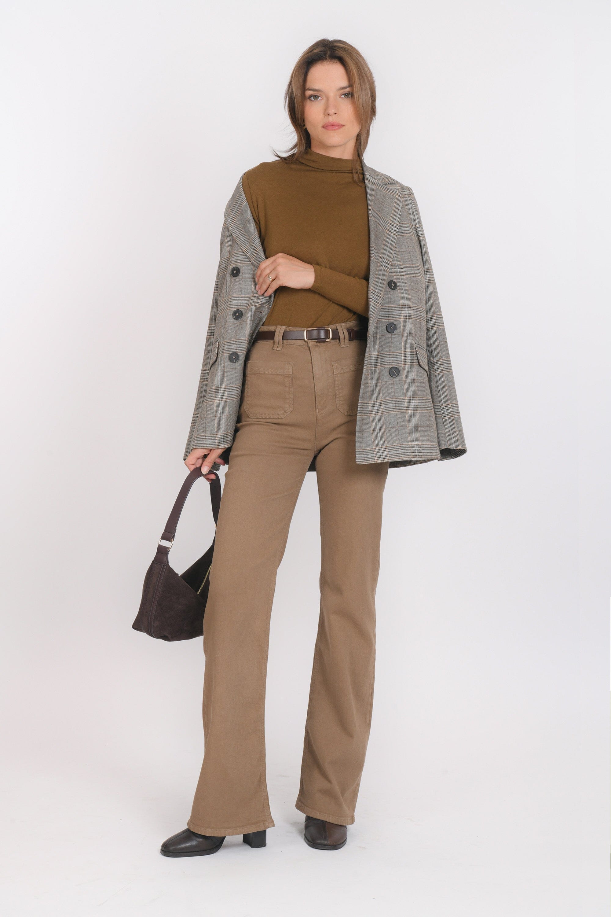 PANTALON FLARE - BARRY - TAUPE PANTALON SPORTWEAR NEW KOOKAI Mode Kookai
