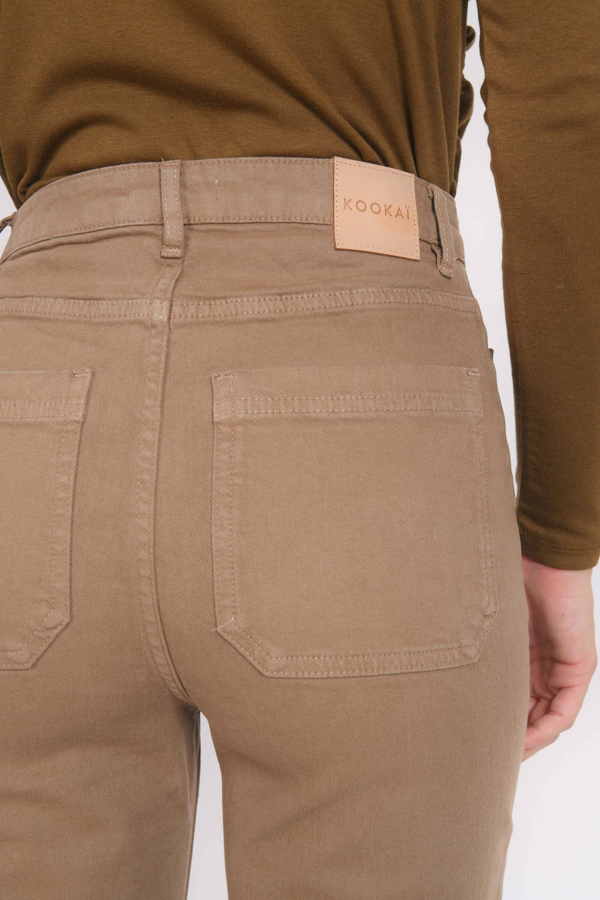 PANTALON FLARE - BARRY - TAUPE PANTALON SPORTWEAR NEW KOOKAI Mode Kookai