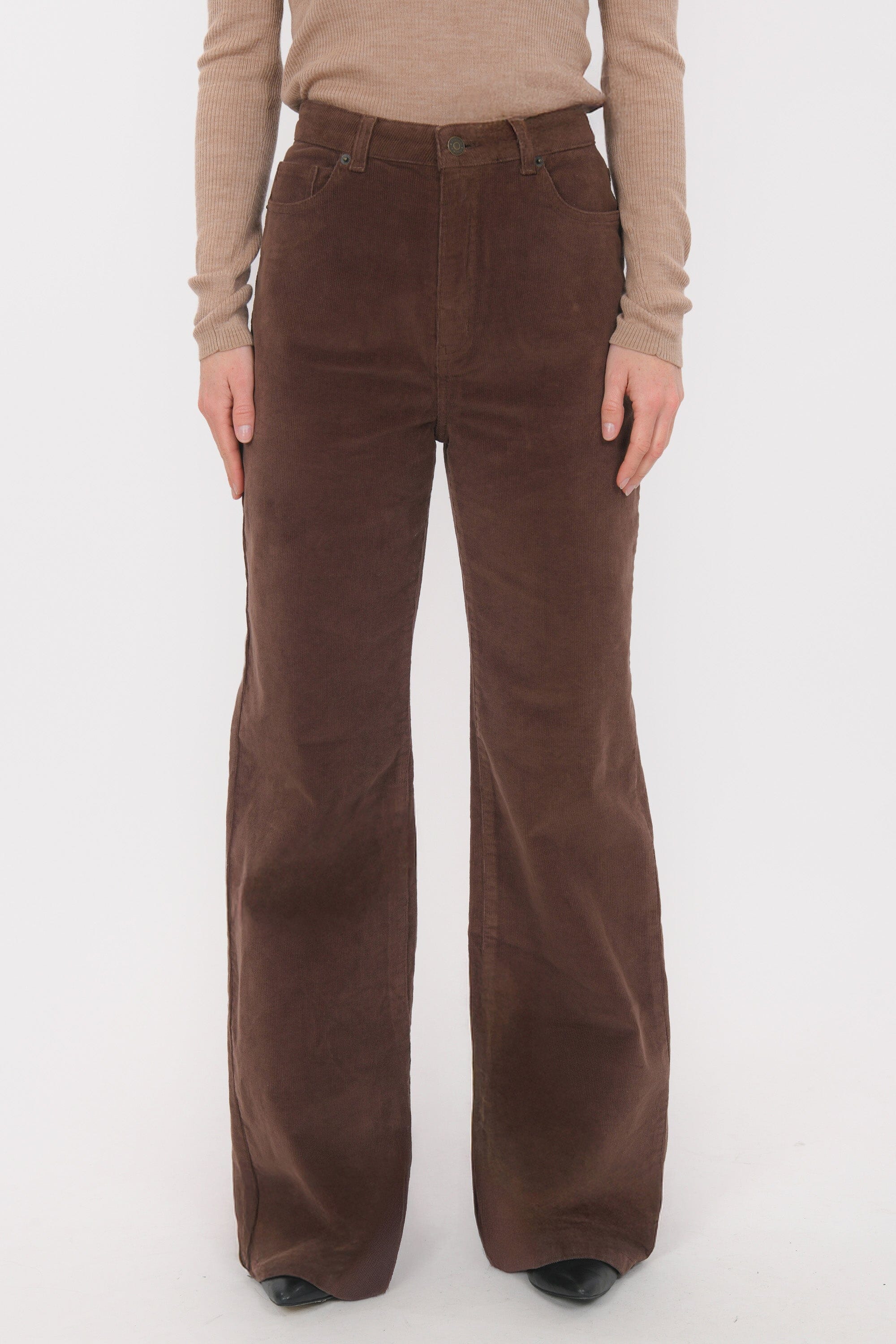 PANTALON FLARE - BRICE - CHOCOLAT PANTALON SPORTWEAR NEW KOOKAI Mode Kookai