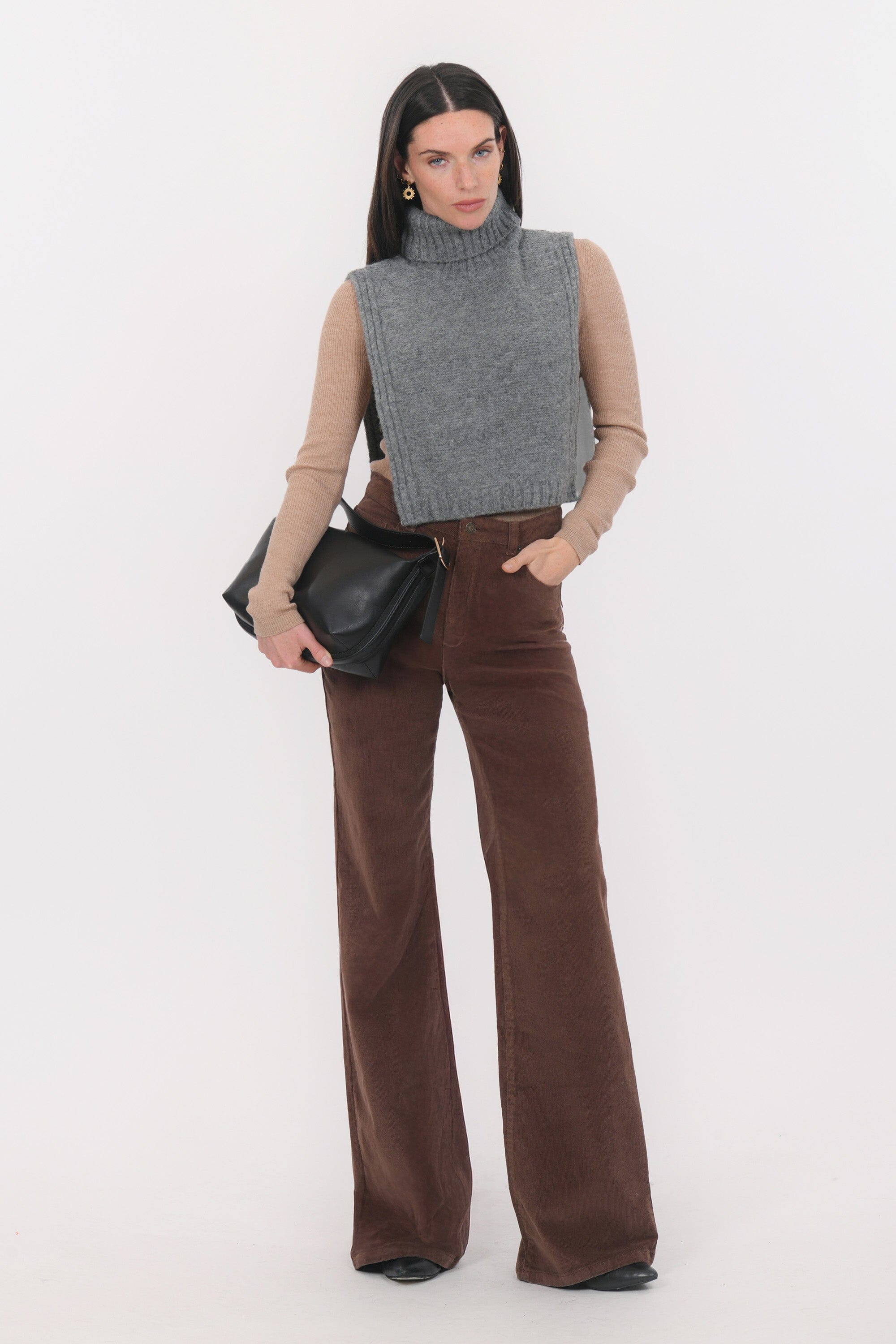 PANTALON FLARE - BRICE - CHOCOLAT PANTALON SPORTWEAR NEW KOOKAI Mode Kookai