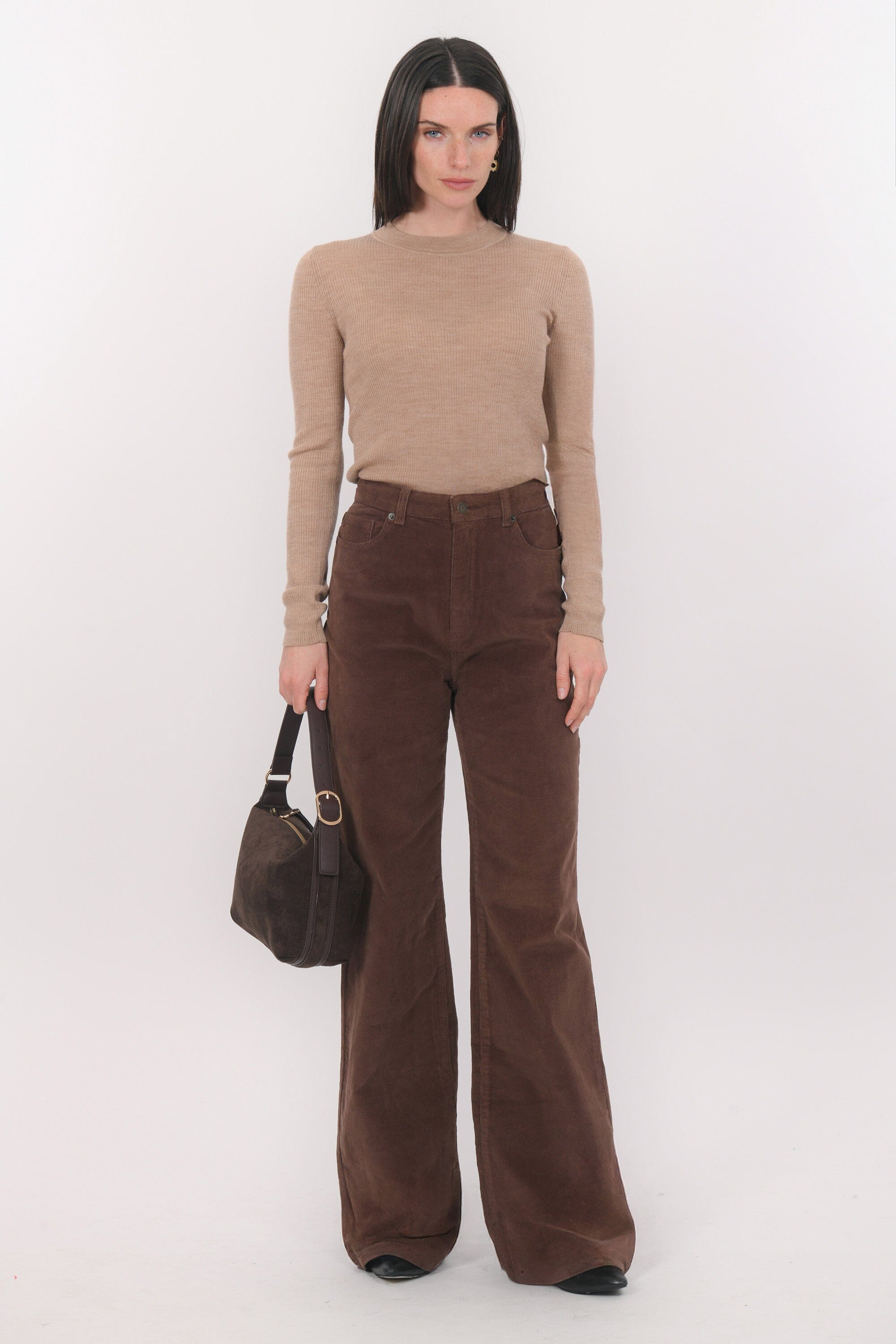 PANTALON FLARE - BRICE - CHOCOLAT PANTALON SPORTWEAR NEW KOOKAI Mode Kookai