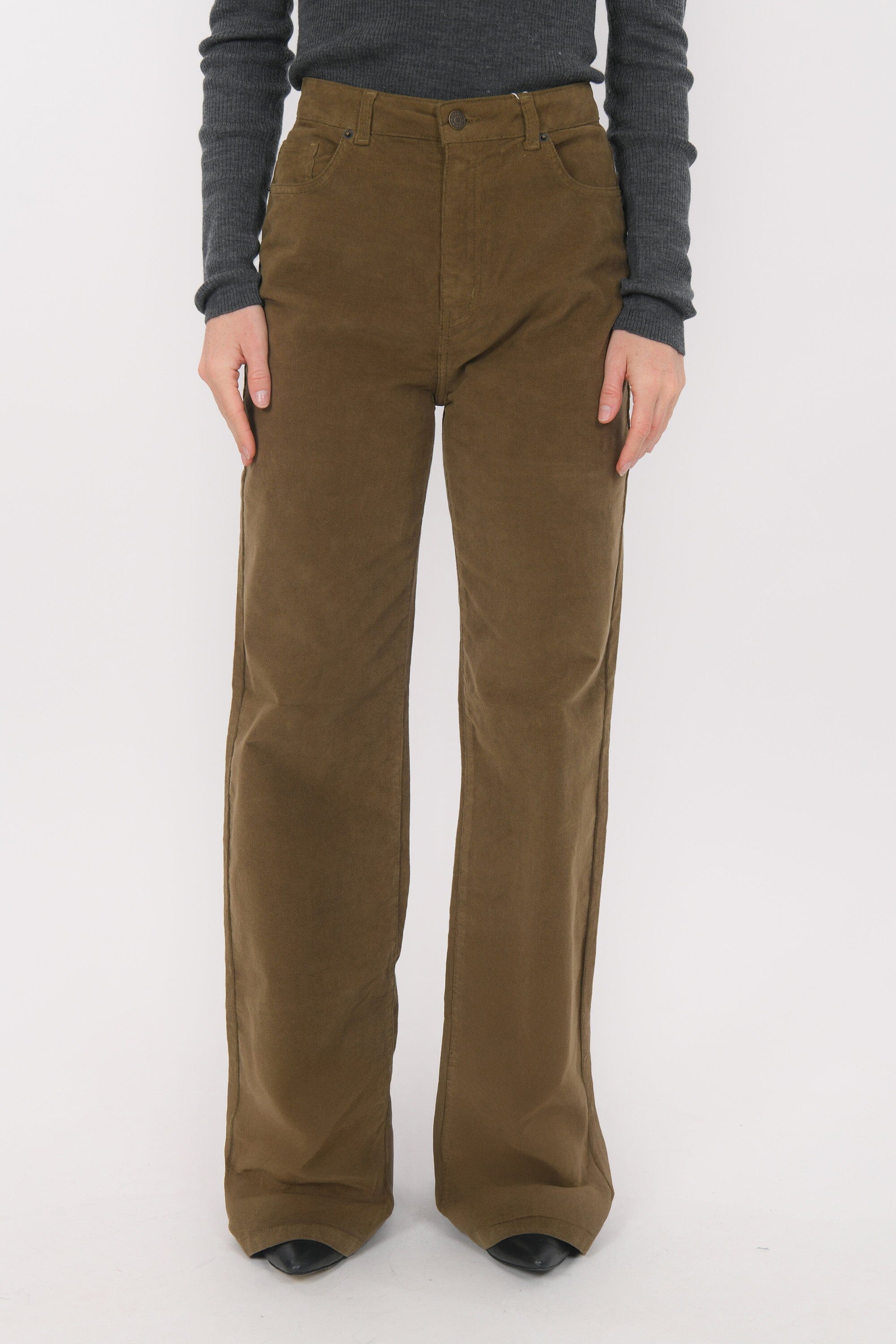 PANTALON FLARE - BRICE - OLIVE PANTALON SPORTWEAR NEW KOOKAI Mode Kookai