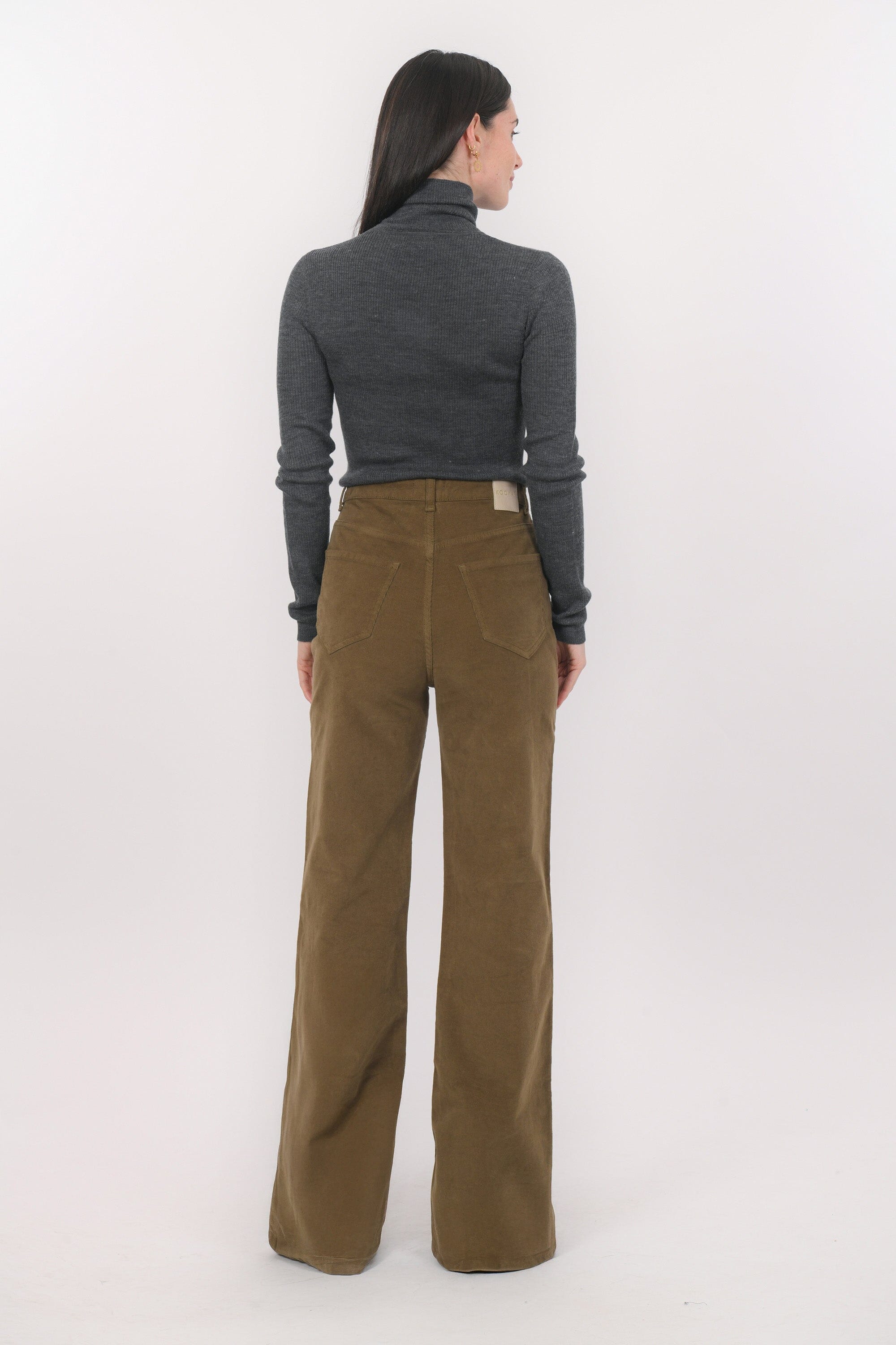 PANTALON FLARE - BRICE - OLIVE PANTALON SPORTWEAR NEW KOOKAI Mode Kookai