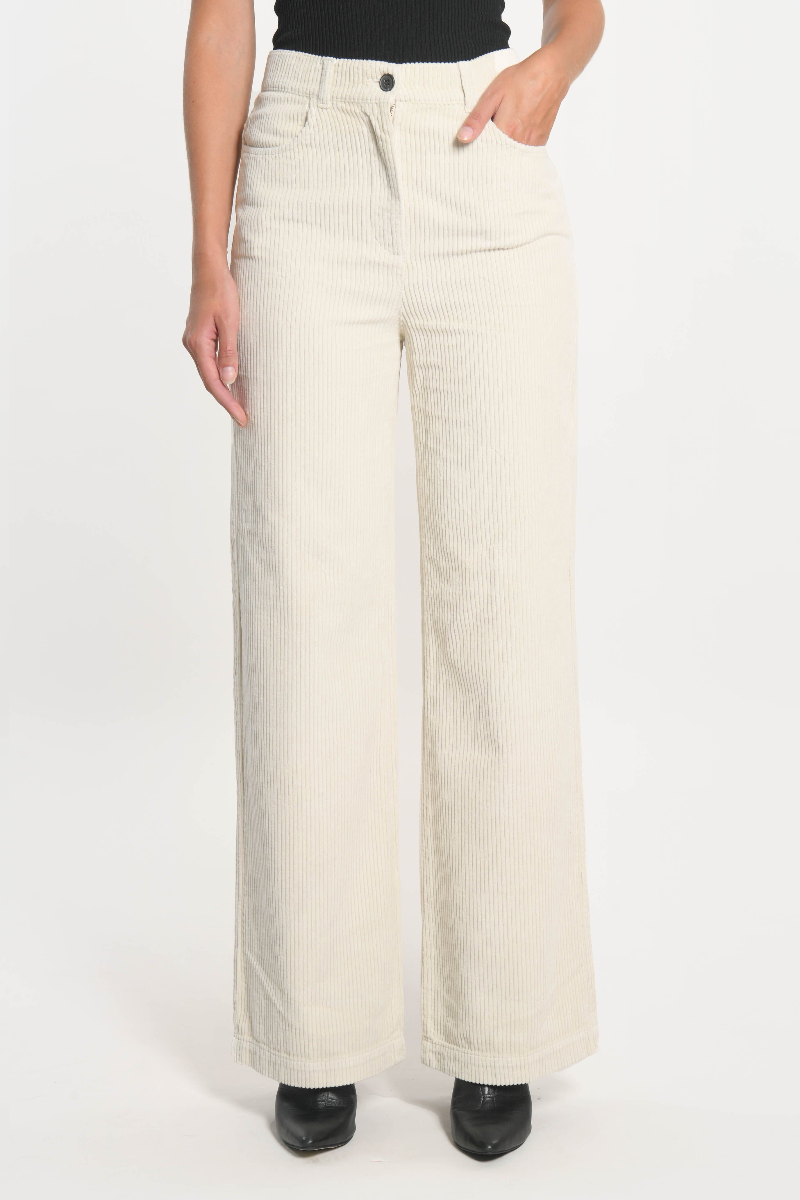 PANTALON FLARE VELOURS SUZANNE BEIGE CLAIR PANTALON SPORTWEAR KOOKAI Mode Kookai