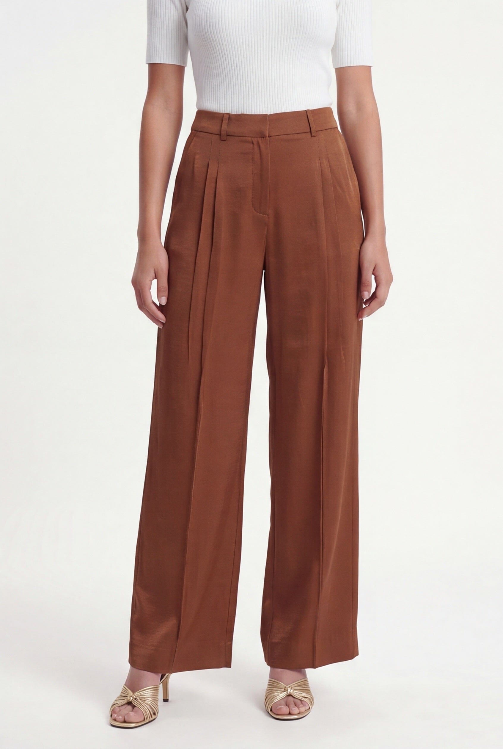 PANTALON FLUIDE - CRUZ - CARAMEL PANTALON NEW KOOKAI Mode Kookai