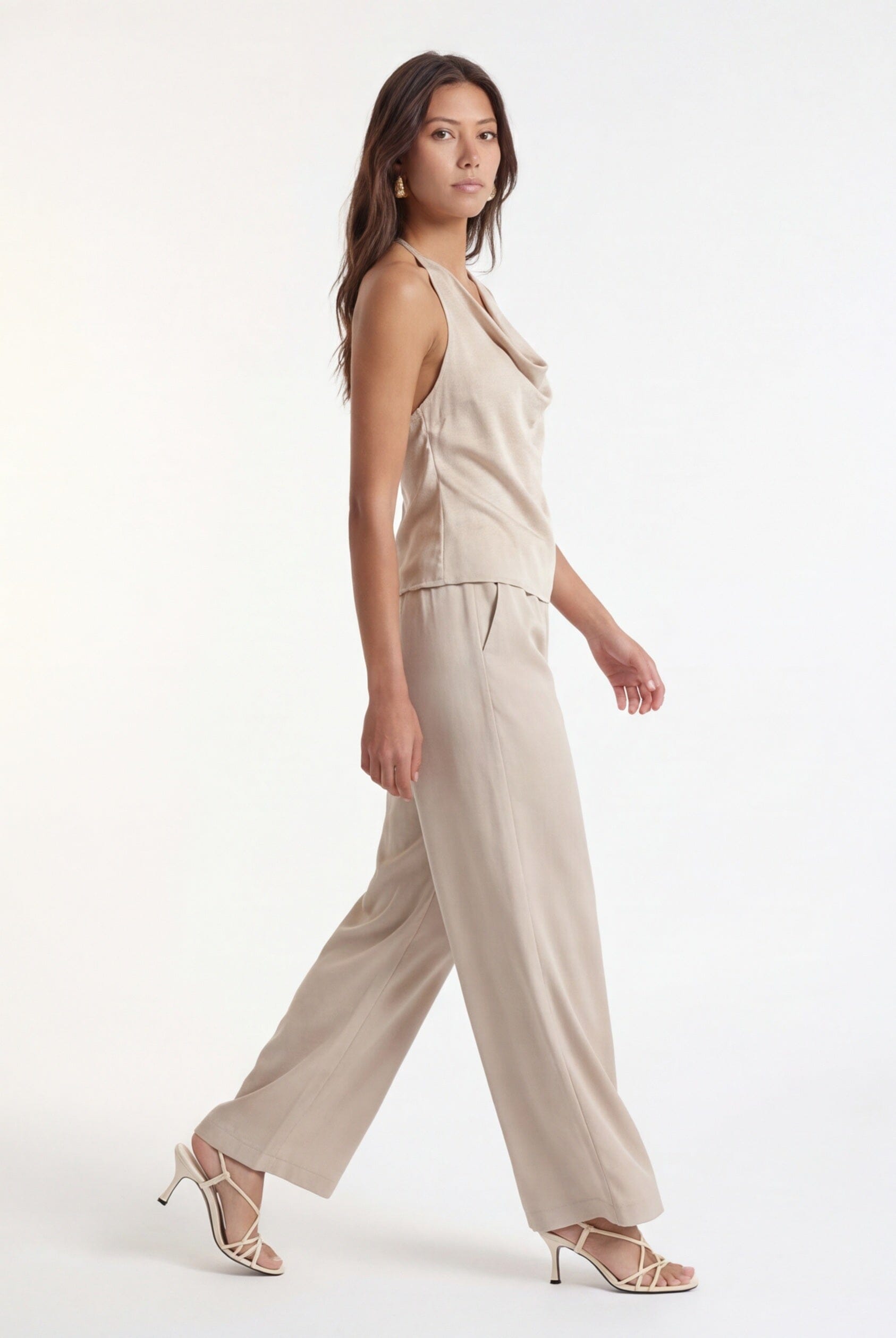 PANTALON FLUIDE - CRYSTAL - BEIGE PANTALON NEW KOOKAI Mode Kookai