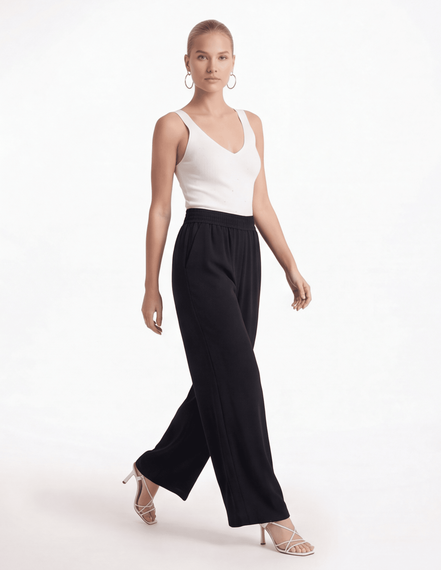 PANTALON FLUIDE - CRYSTAL - NOIR PANTALON NEW KOOKAI Mode Kookai