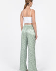 PANTALON JACQUARD SATIN WISSEM CELADON PANTALON KOOKAI Mode Kookai