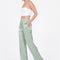 PANTALON JACQUARD SATIN WISSEM CELADON PANTALON KOOKAI Mode Kookai