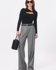 PANTALON LARGE - BECKETT - GRIS PANTALON NEW KOOKAI Mode Kookai