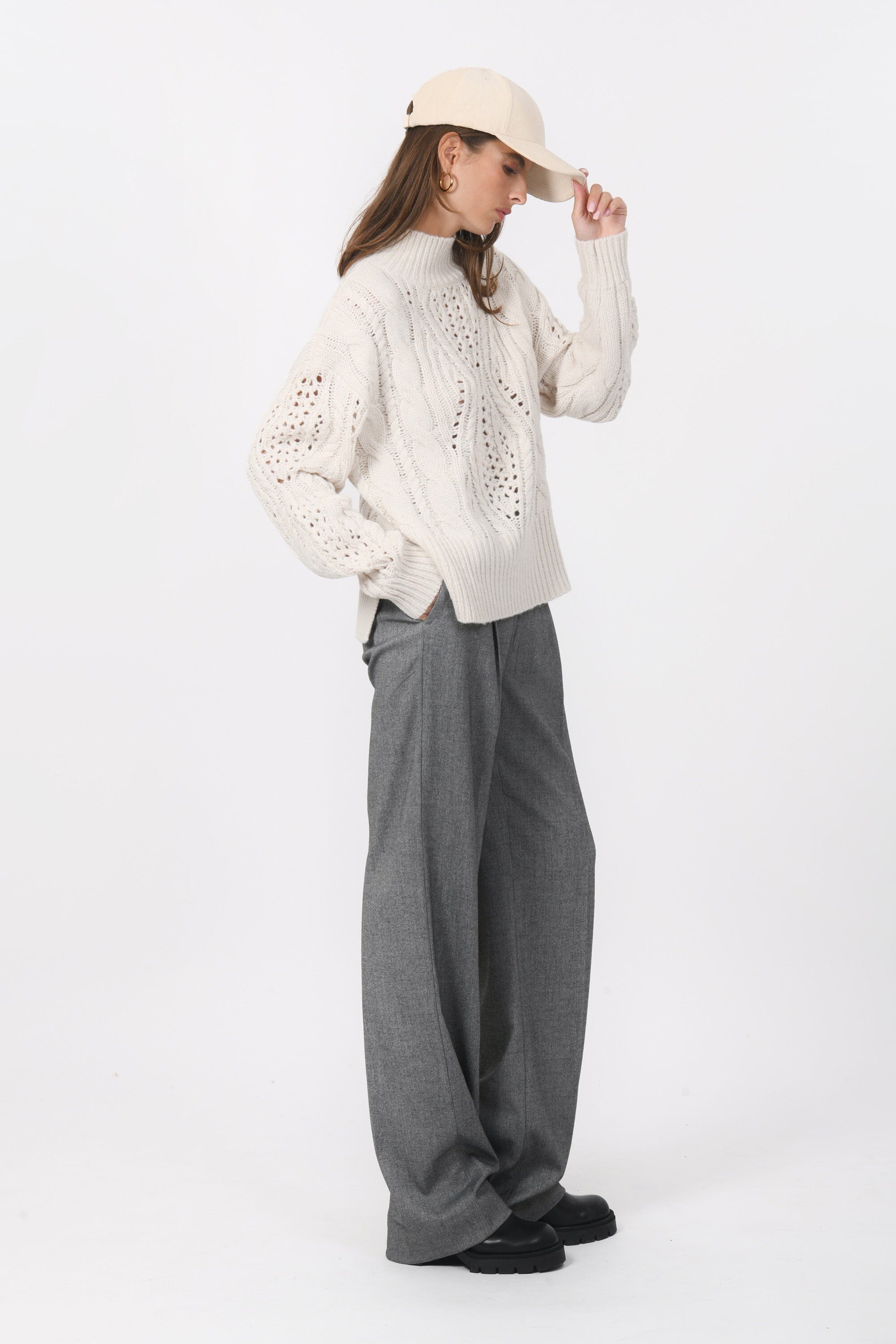 PANTALON LARGE - BECKETT - GRIS PANTALON NEW KOOKAI Mode Kookai