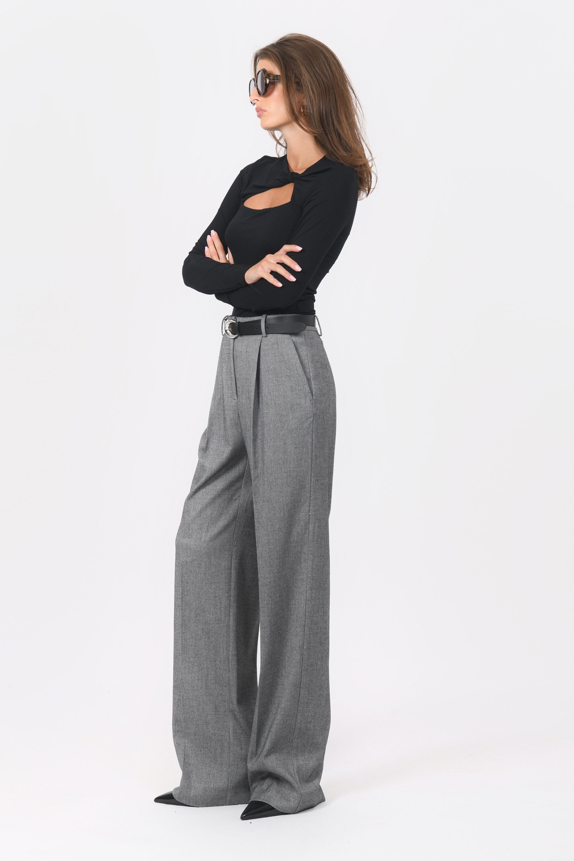 PANTALON LARGE - BECKETT - GRIS PANTALON NEW KOOKAI Mode Kookai