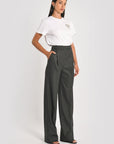 PANTALON LARGE SHEILA GRIS FONCÉ PANTALON KOOKAI Mode Kookai