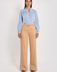 PANTALON LARGE TENCEL SUN BEIGE PANTALON SPORTWEAR NEW KOOKAI Mode Kookai