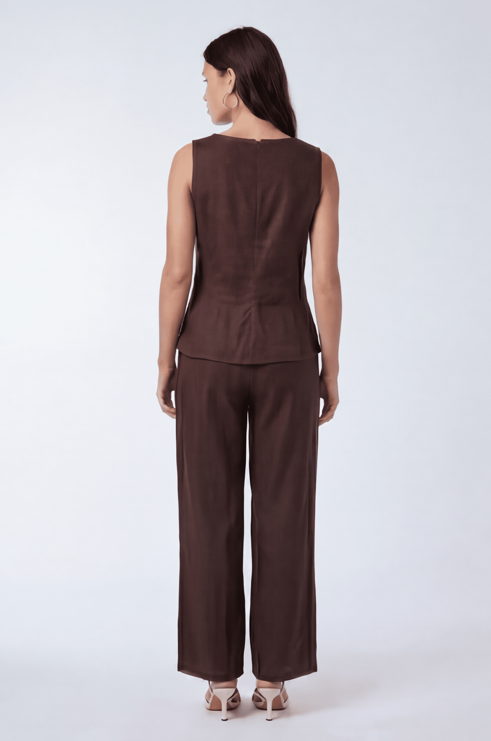 PANTALON LIN - CHELSEA - CHOCOLAT PANTALON NEW KOOKAI Mode Kookai