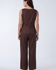 PANTALON LIN - CHELSEA - CHOCOLAT PANTALON NEW KOOKAI Mode Kookai