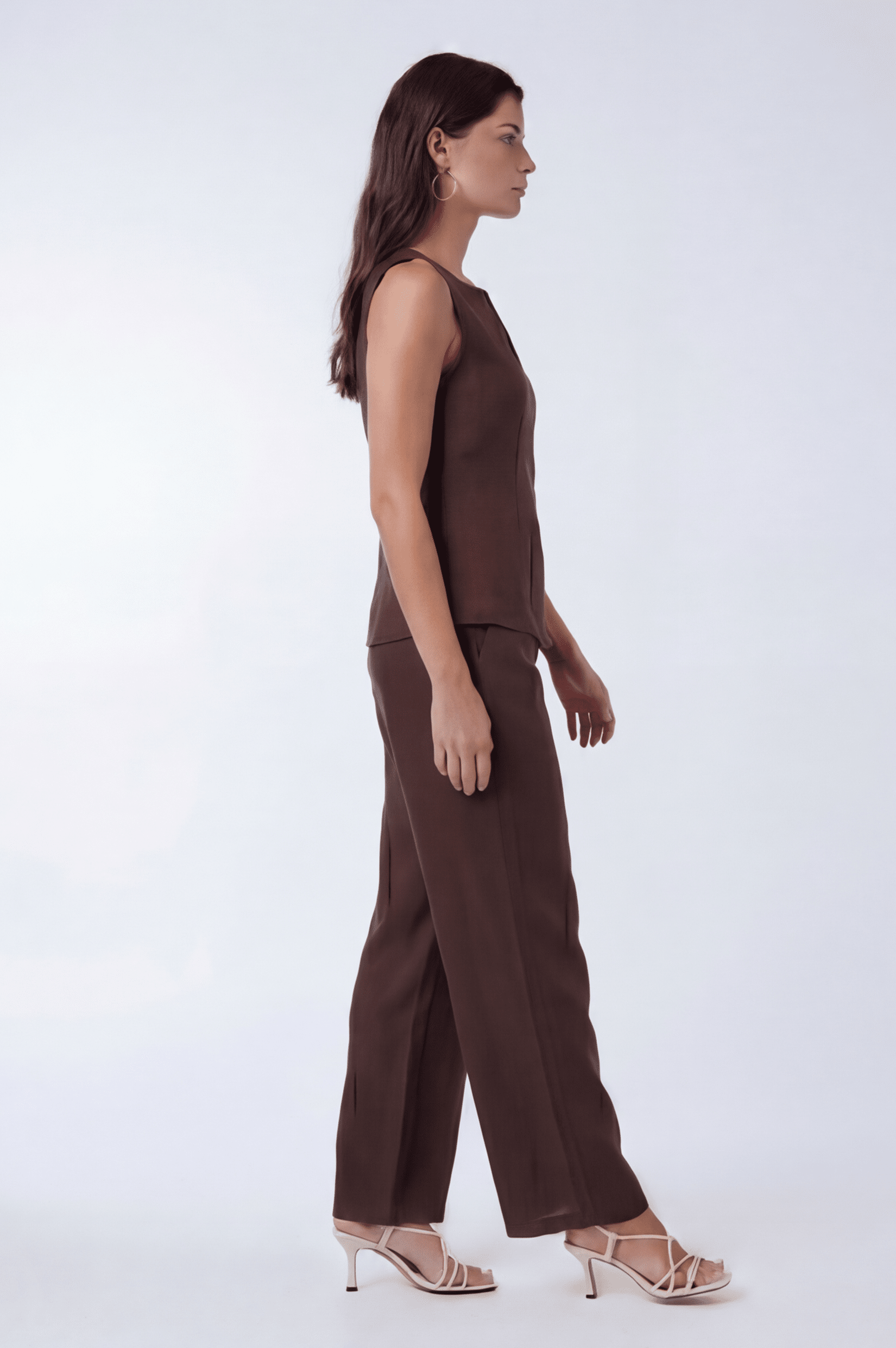 PANTALON LIN - CHELSEA - CHOCOLAT PANTALON NEW KOOKAI Mode Kookai