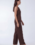 PANTALON LIN - CHELSEA - CHOCOLAT PANTALON NEW KOOKAI Mode Kookai