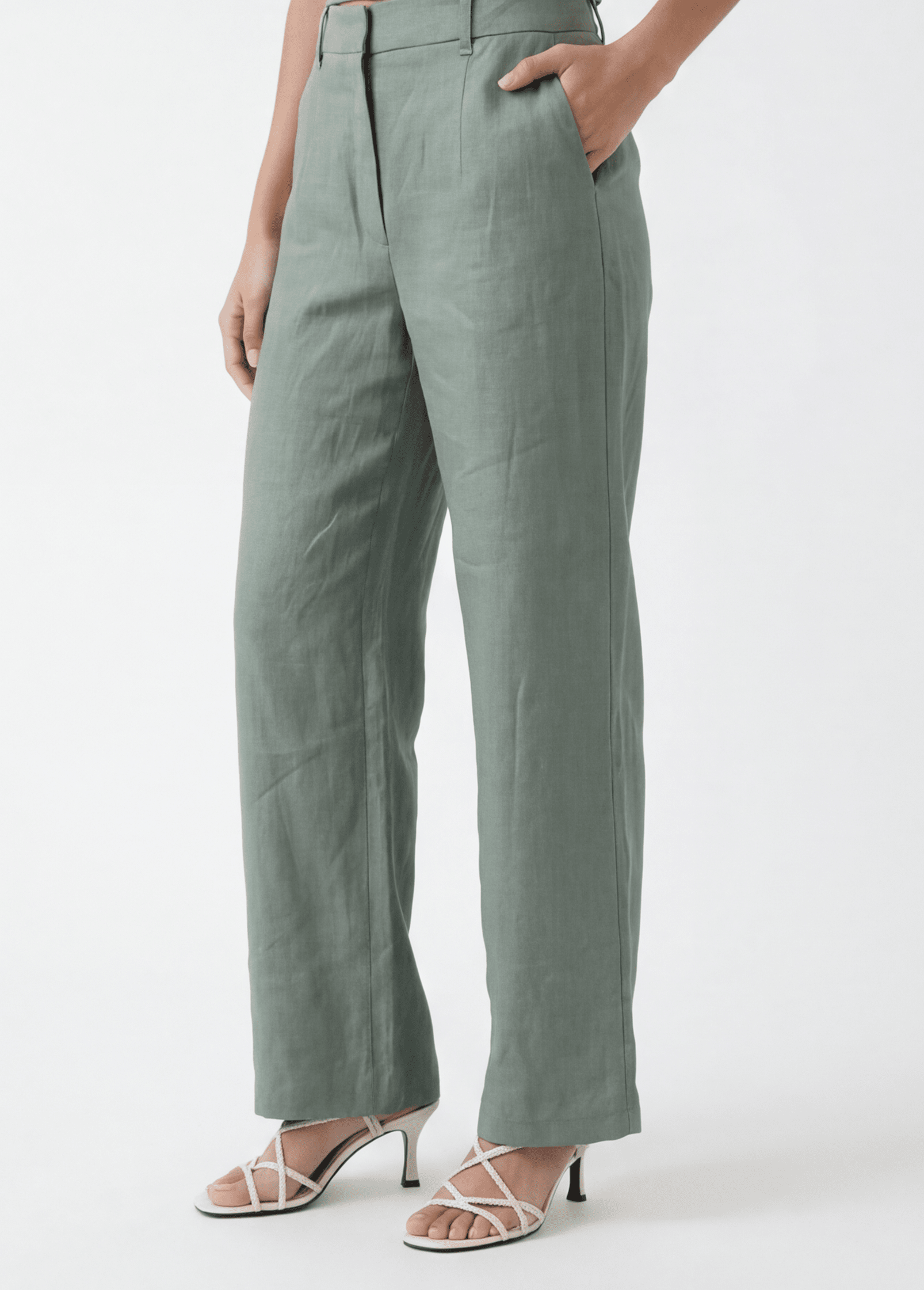 PANTALON LIN - CHELSEA - SAUGE PANTALON NEW KOOKAI Mode Kookai