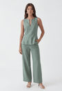 PANTALON LIN - CHELSEA - SAUGE PANTALON NEW KOOKAI Mode Kookai